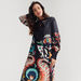 Iconic Floral Print A-line Midi Dress with Long Sleeves and Tie-Up Detail-Dresses-thumbnailMobile-4