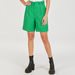 Iconic Solid High-Rise Pleated Shorts with Belt Loops and Pockets-Shorts-thumbnailMobile-2