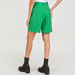 Iconic Solid High-Rise Pleated Shorts with Belt Loops and Pockets-Shorts-thumbnailMobile-4