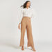 Iconic Solid Mid-Rise Trousers with Elasticised Waistband-Pants-thumbnail-1