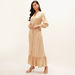 Iconic Solid Maxi A-line Dress with Long Sleeves and Waist Tie-Ups-Dresses-thumbnail-4