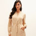 Iconic Solid Maxi A-line Dress with Long Sleeves and Waist Tie-Ups-Dresses-thumbnail-6