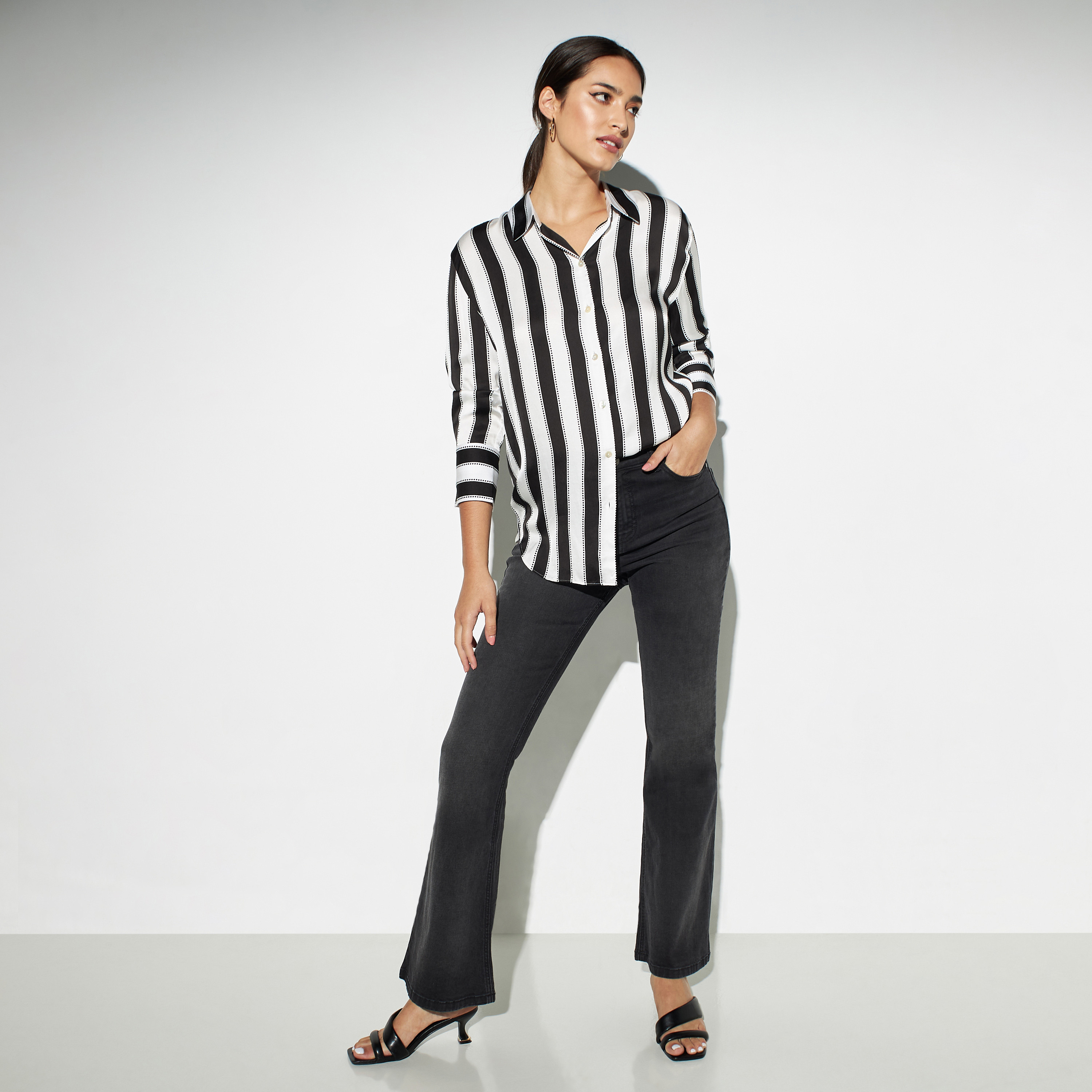 Iconic Striped Satin Oversized Shirt with Long Sleeves-women-clothing-shirtsandblouses-shirts-image-2