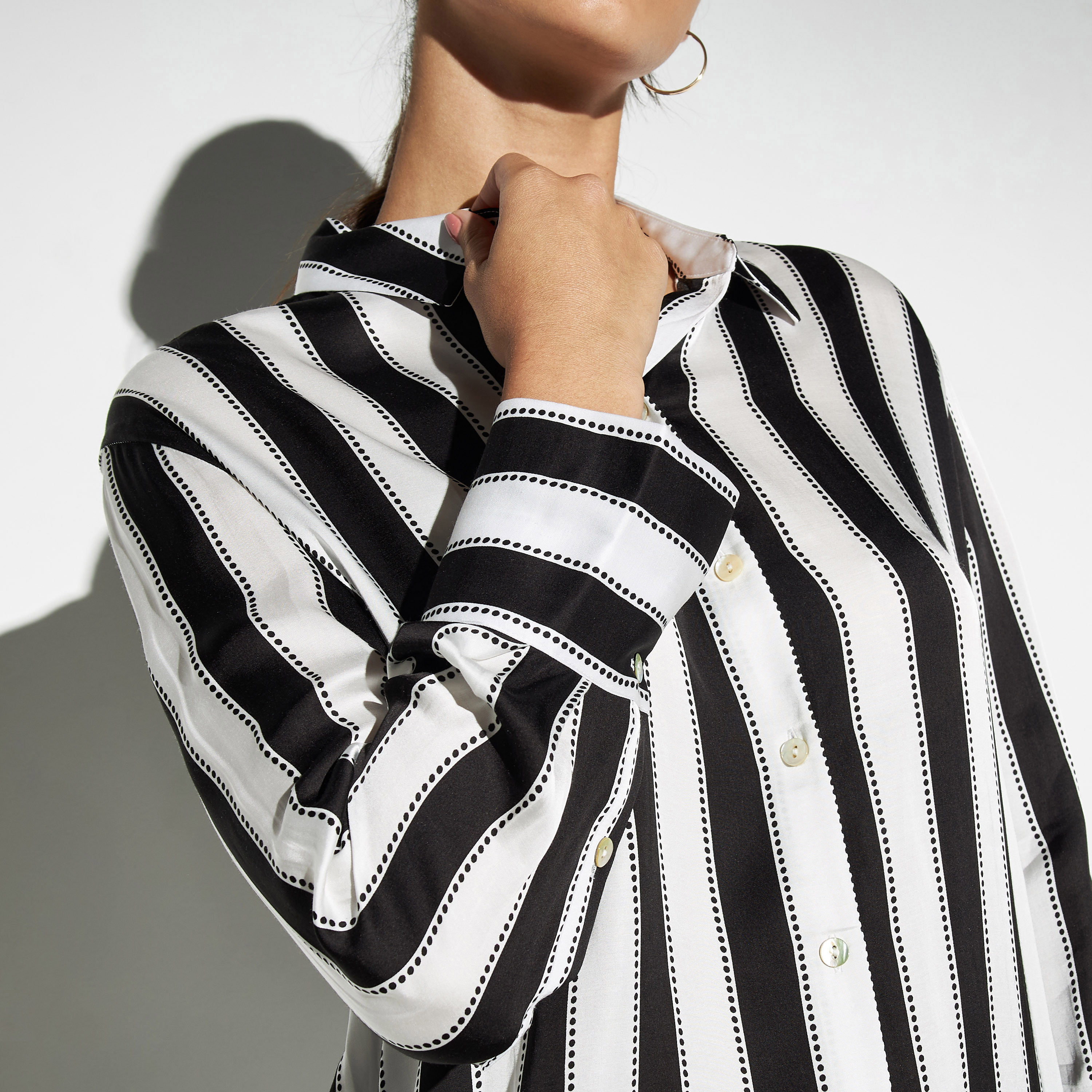 Iconic Striped Satin Oversized Shirt with Long Sleeves-women-clothing-shirtsandblouses-shirts-image-3