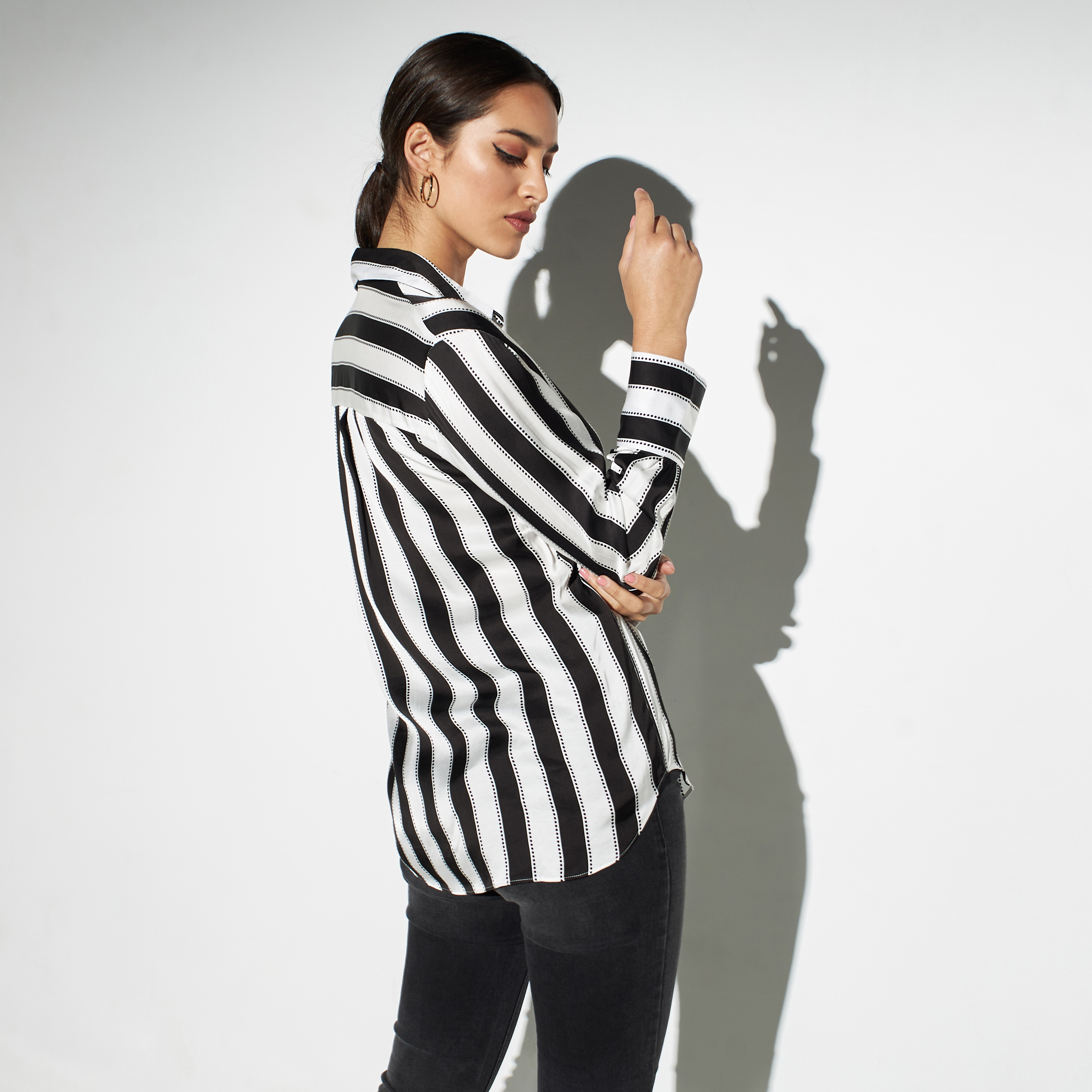 Iconic Striped Satin Oversized Shirt with Long Sleeves-women-clothing-shirtsandblouses-shirts-image-4