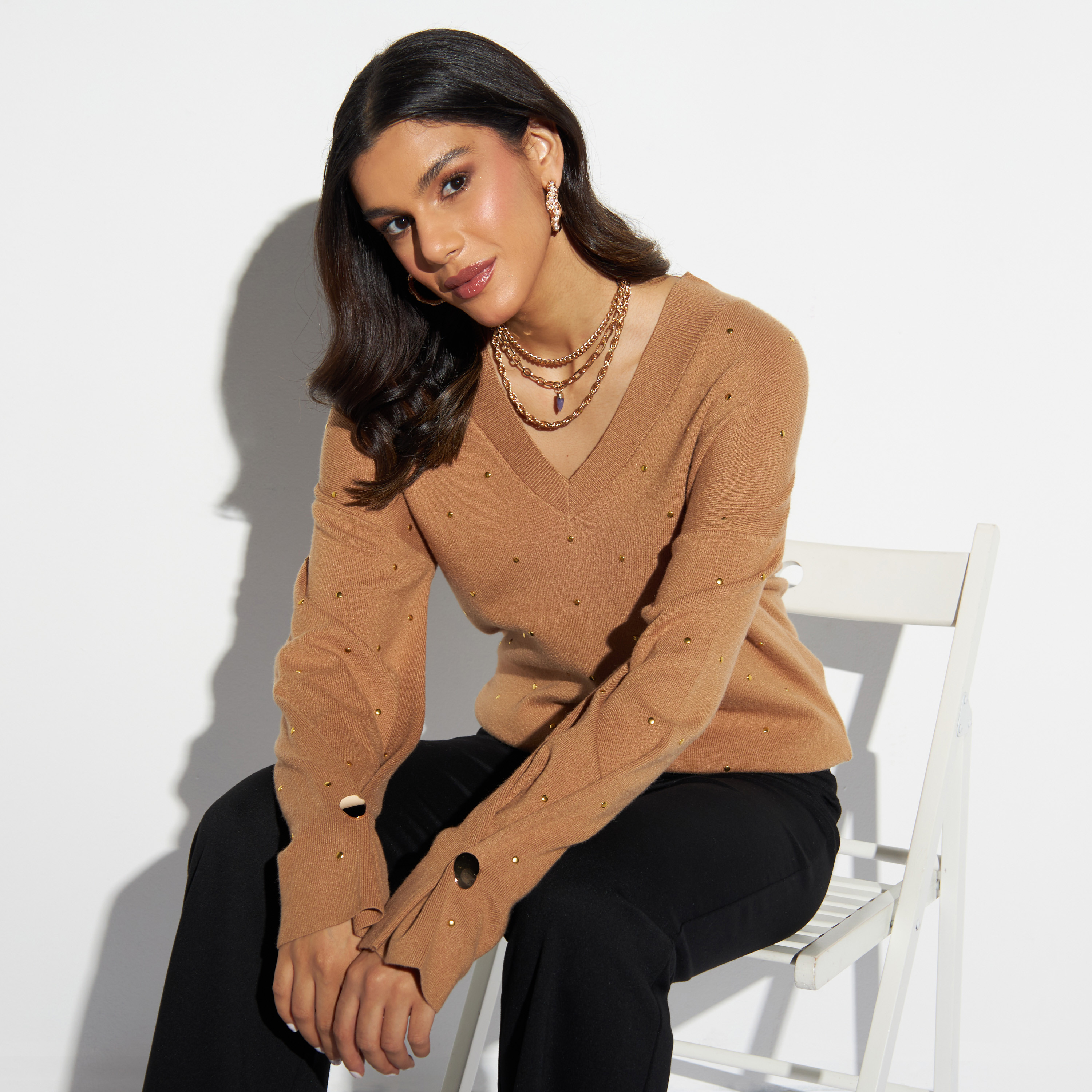 Women's sales embellished sweaters