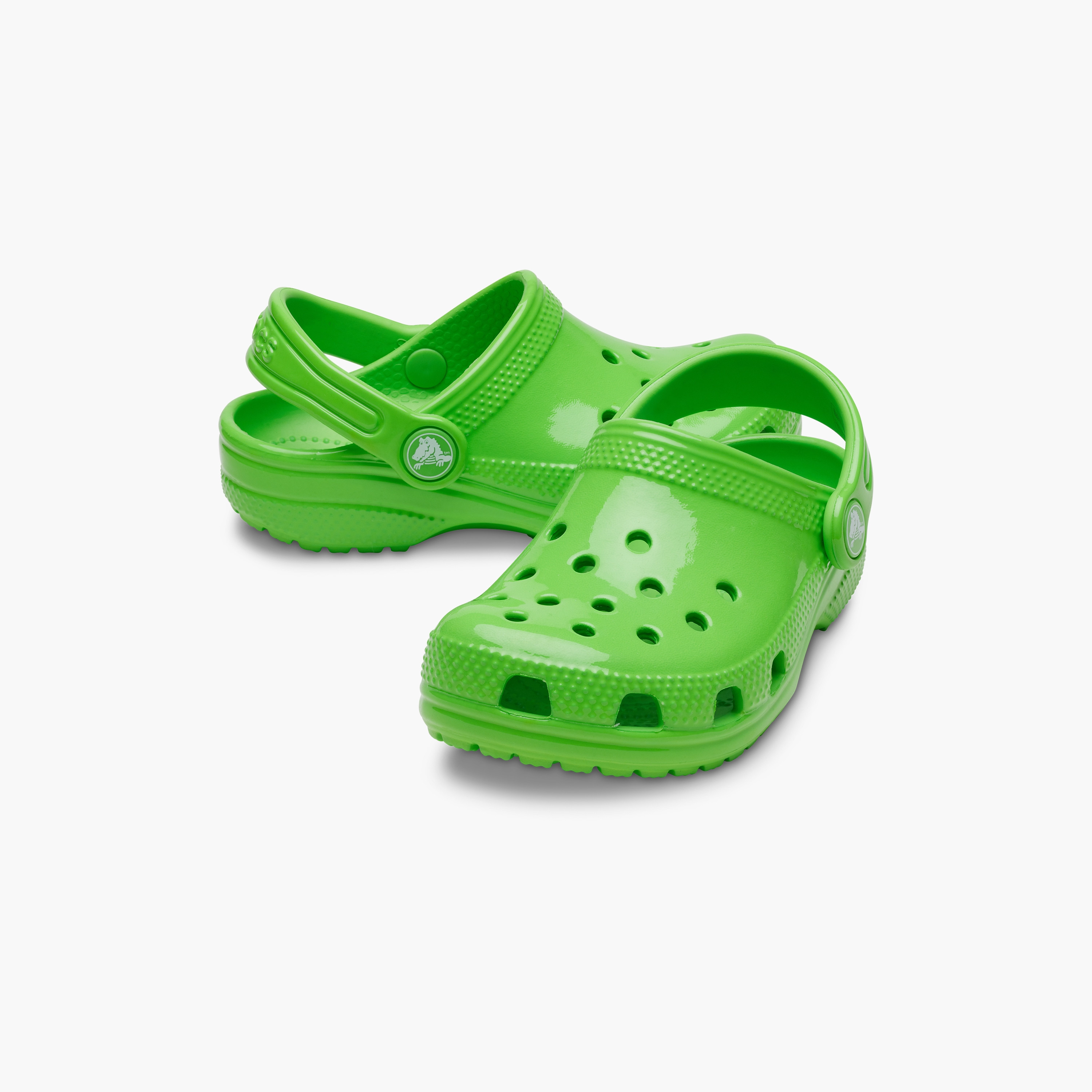 قباقيب كروكس للأطفال ذو سليب أون هايلايتر نيون كلاسيكية | 209570-3WA-boys-shoes-sandals-image-1