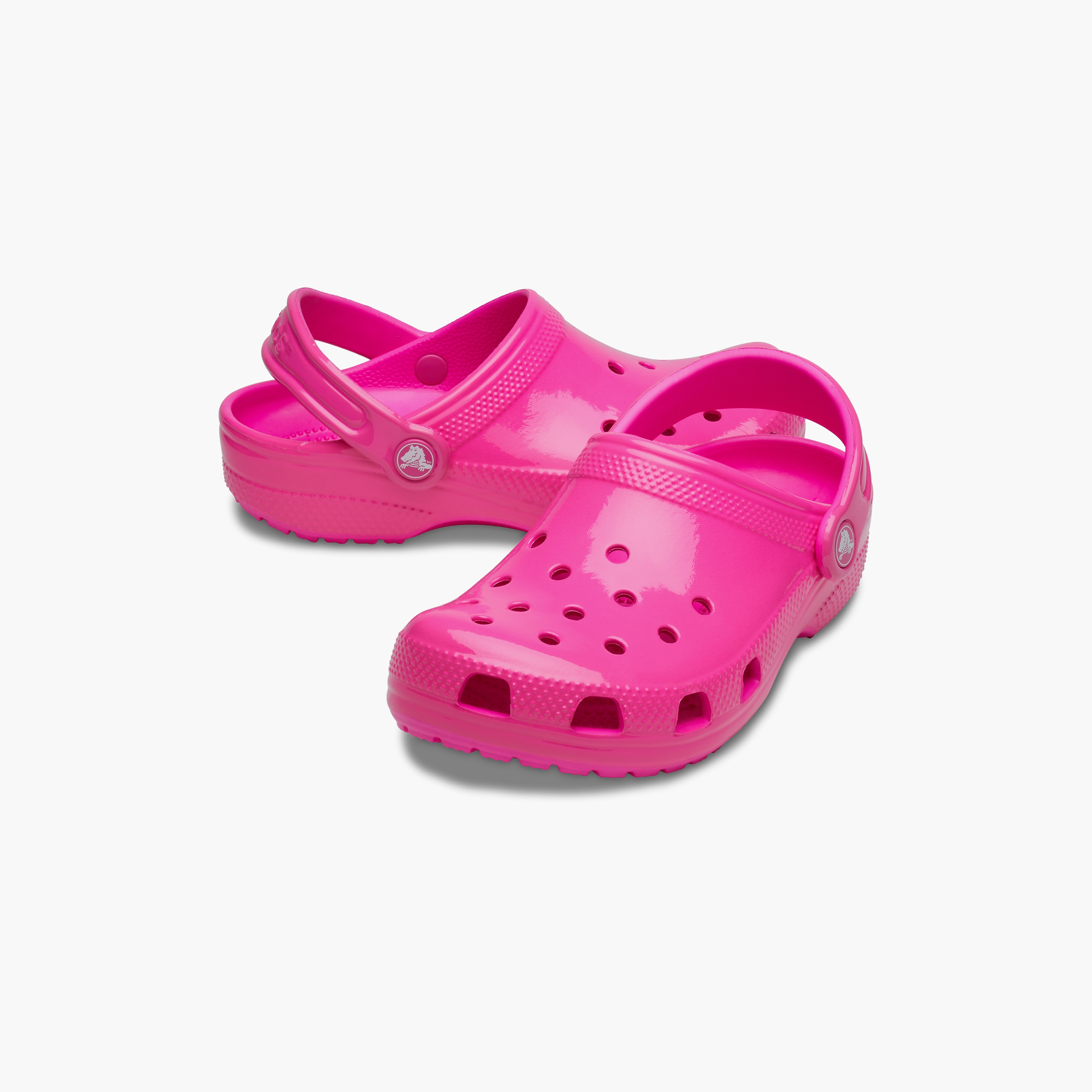 Crocs Girls Slip On Classic Neon Highlighter Clogs | 209570-6TW-girls-shoes-sandals-image-1