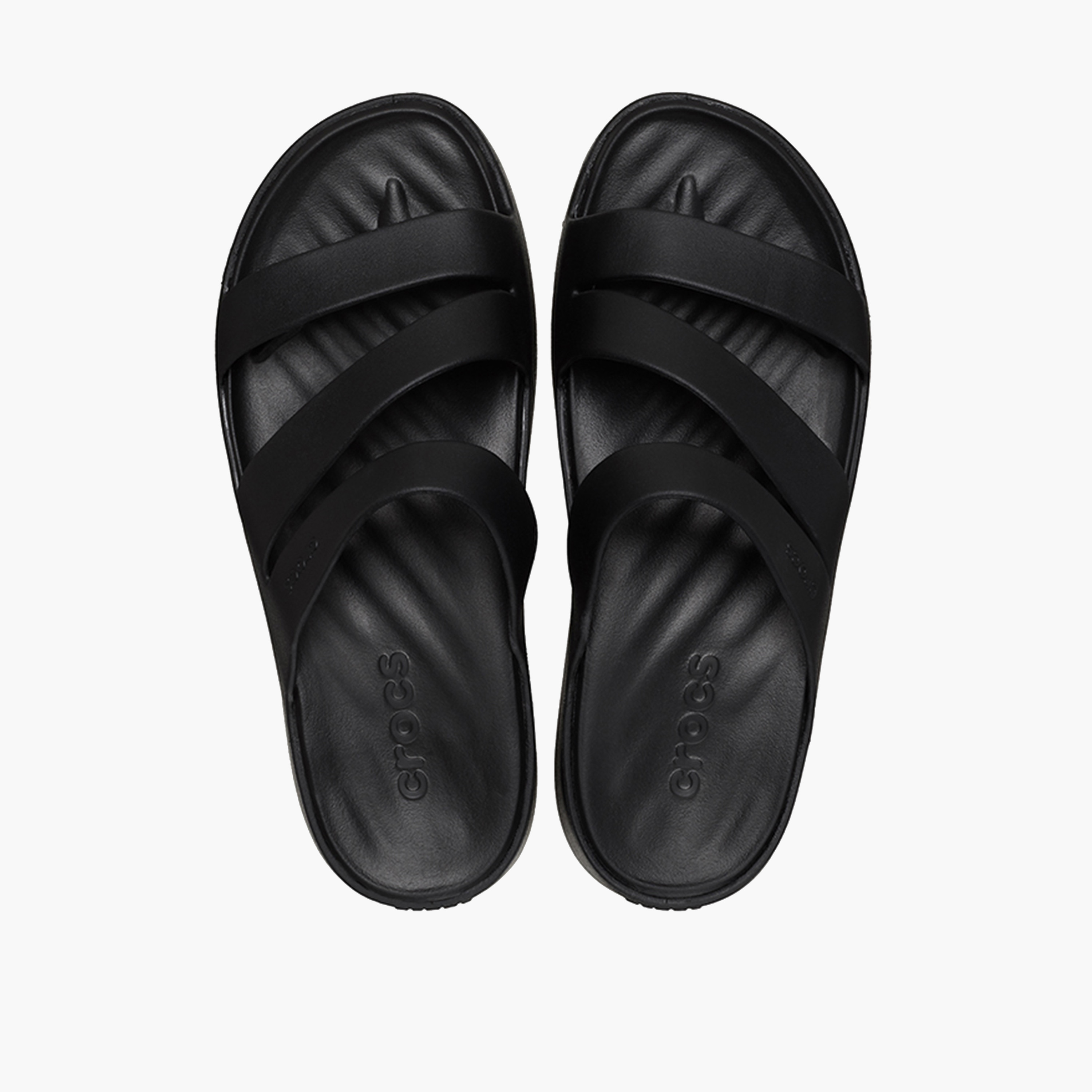 Crocs Women's Slip On Getaway Strappy Slide Sandals | 209587-001-women-shoes-sandals-flats-image-2