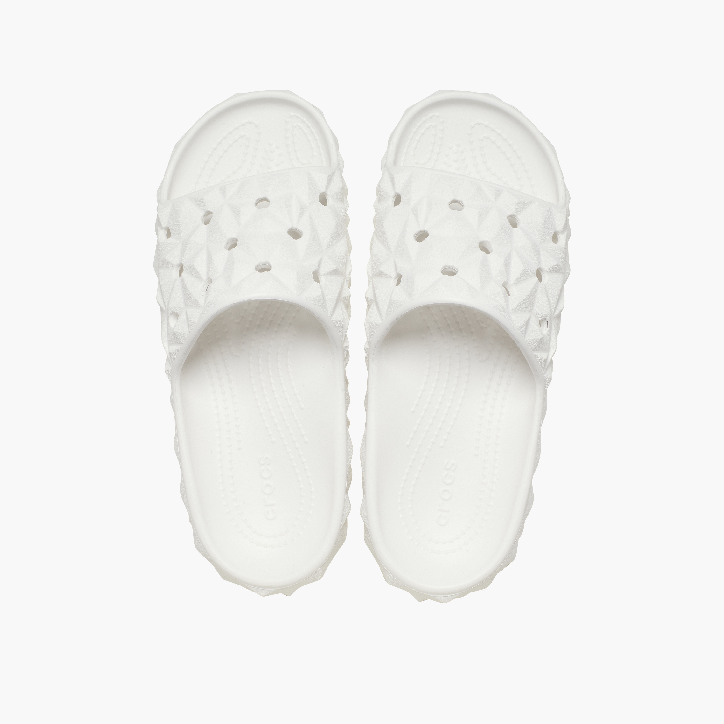 Crocs Women's Slip On Classic Geometric Slide v2 Slides | 209608-100-women-shoes-flipflopsandslides-image-2