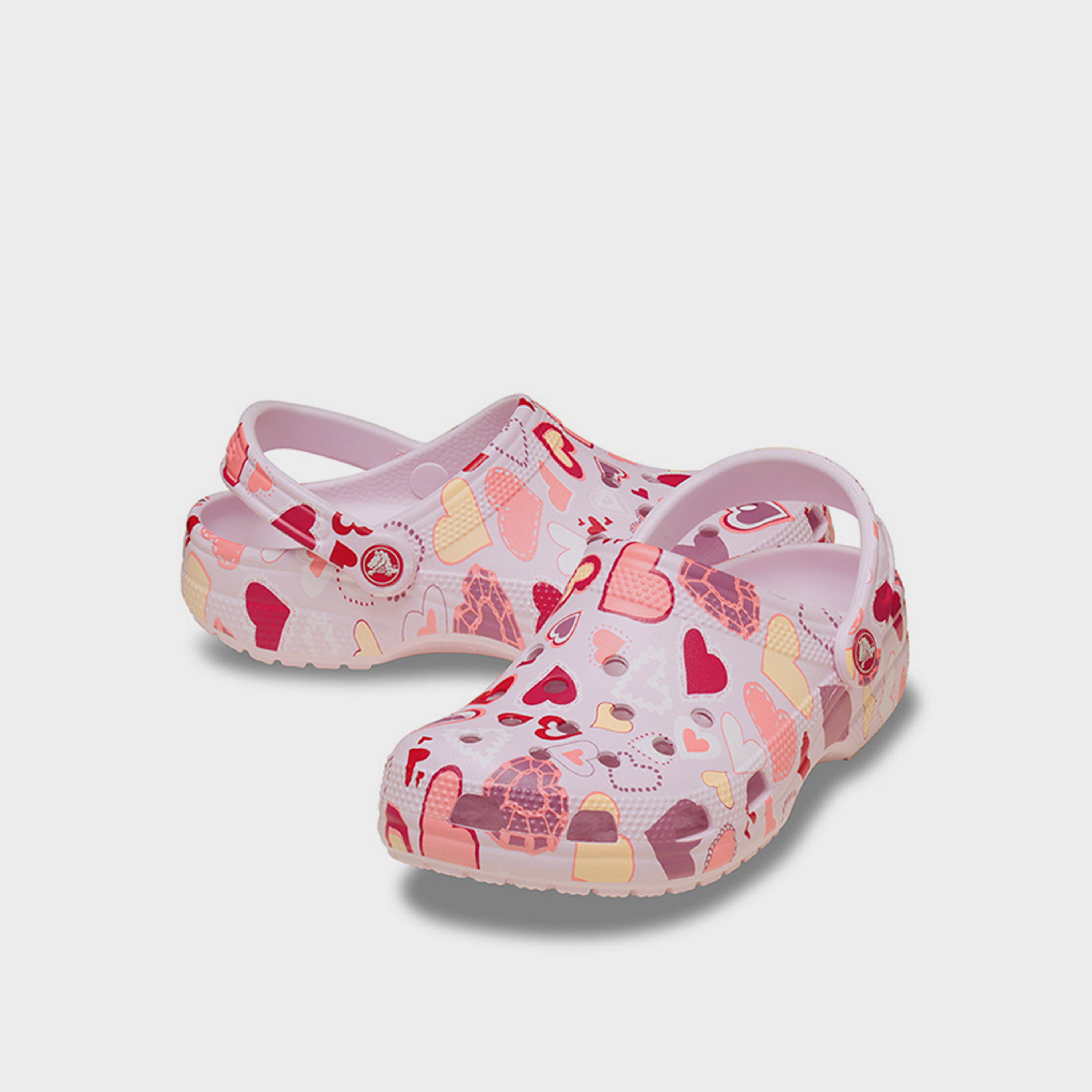 Crocs Women's Slip-On Classic Vday Chunky Heel Clogs | 209682-7CI-women-shoes-flipflopsandslides-image-1