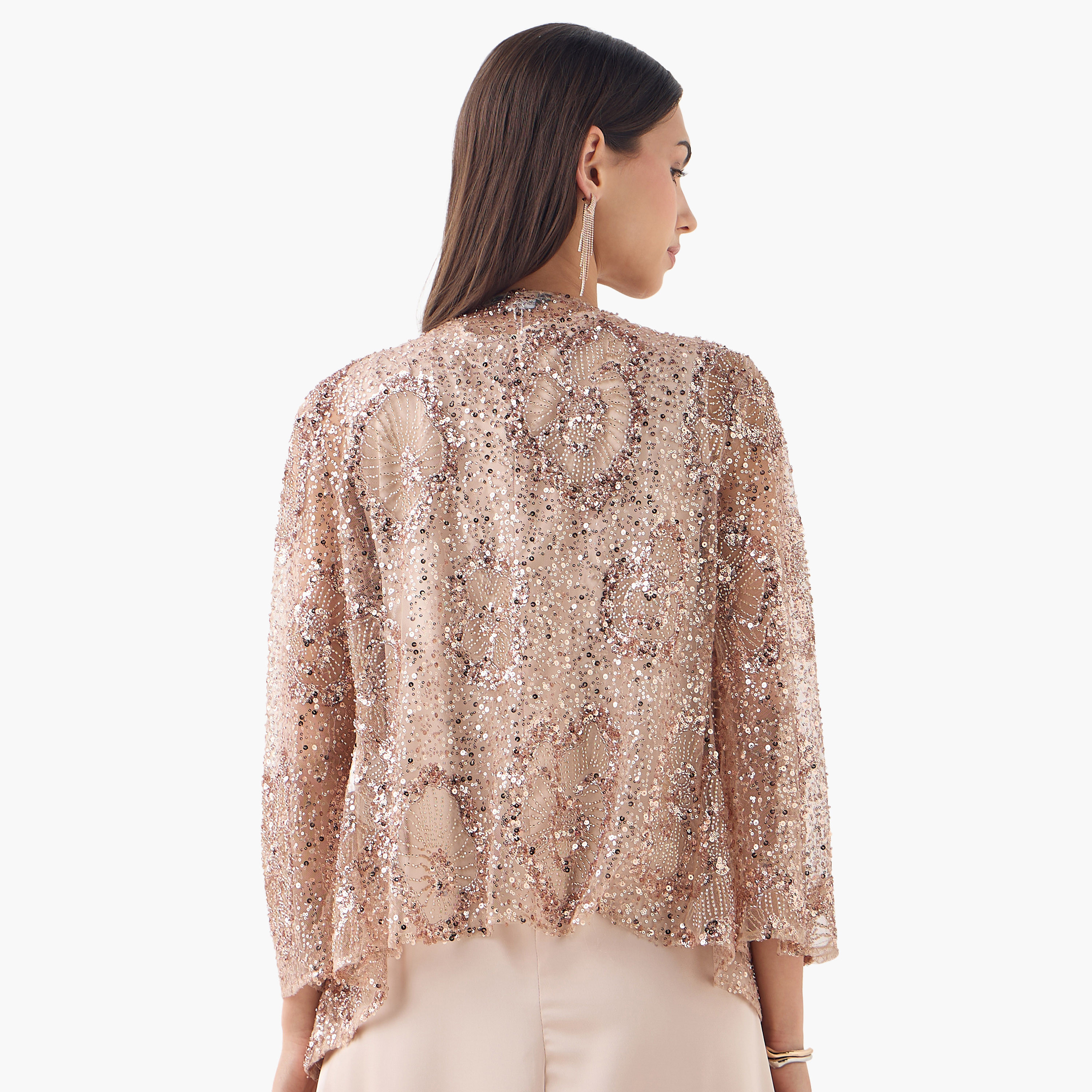 Iconic All-Over Embellished Open Front Shrug with Long Sleeves-women-clothing-shirtsandblouses-blouses-image-3