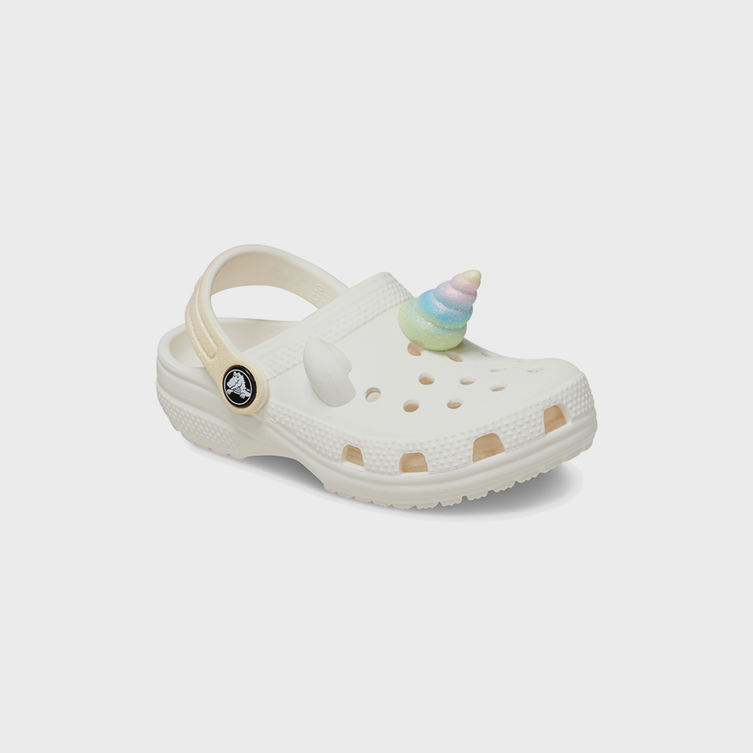 كروكس حذاء كلاسيكي سهل الارتداء بتصميم قوس قزح يونيكورن IAM للأطفال | 209701-0WV-girls-shoes-sandals-image-3