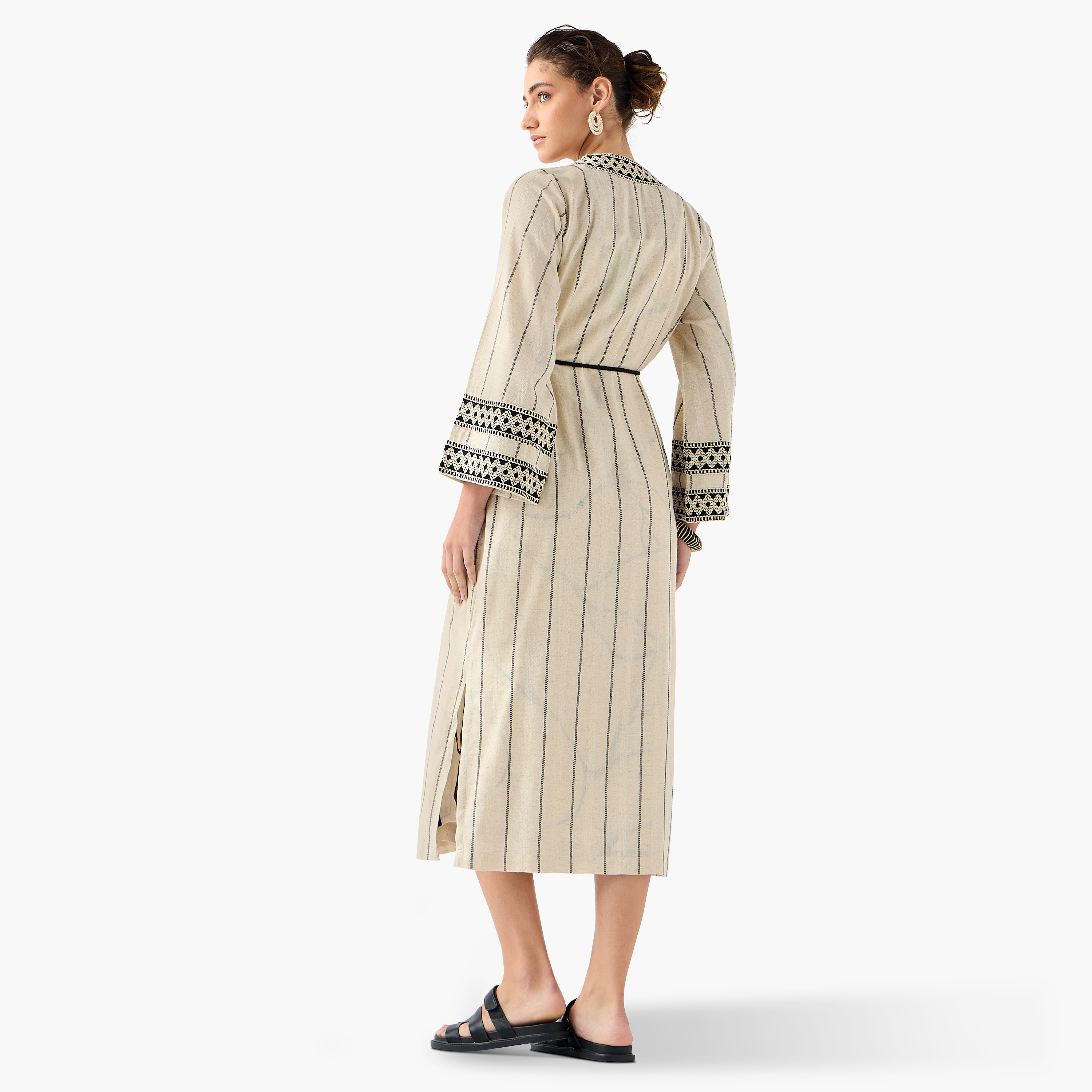 Iconic Printed Cotton Dress with Longline Shrug-women-clothing-dresses-image-9