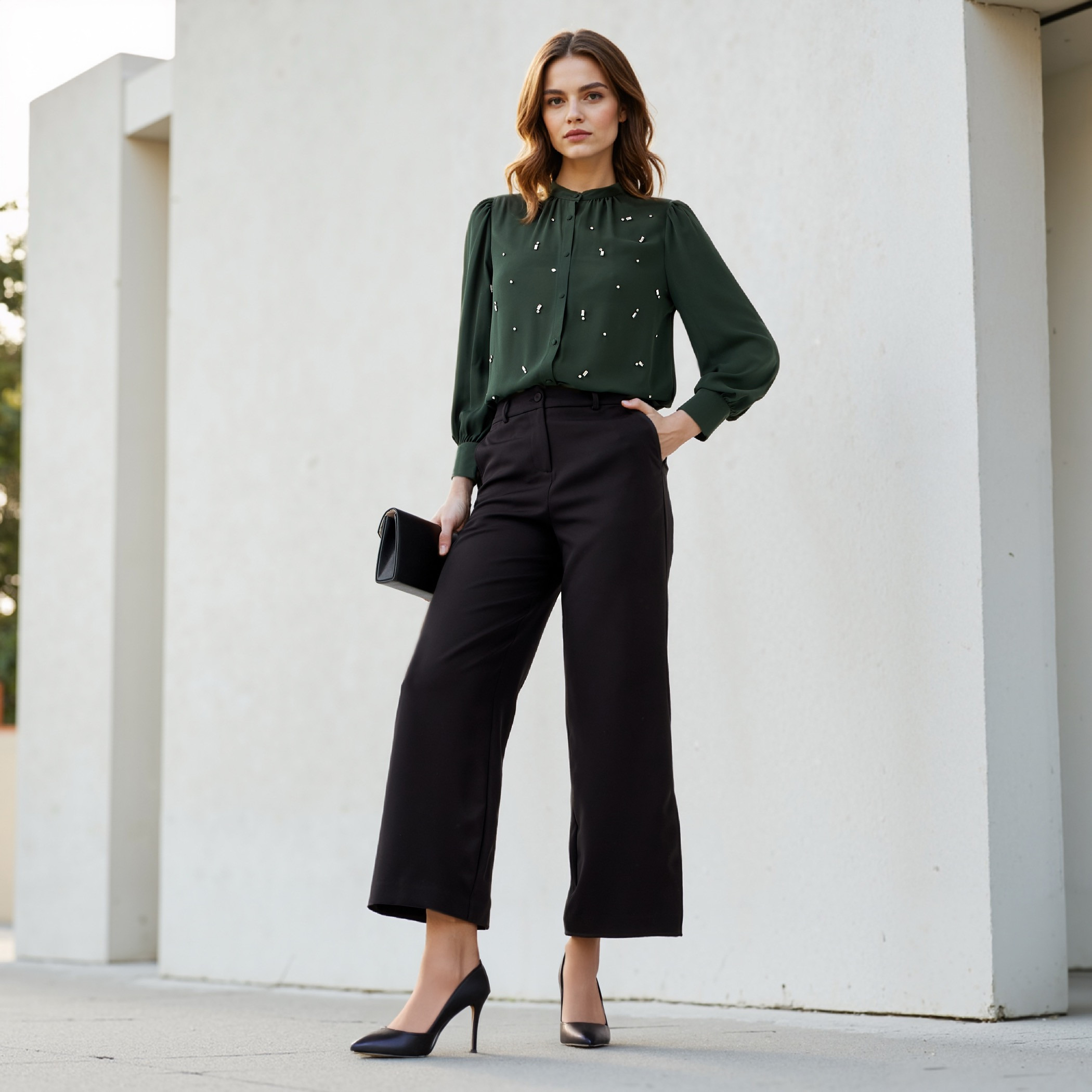 Embellished Top with Puff Sleeves-women-clothing-shirtsandblouses-blouses-image-2