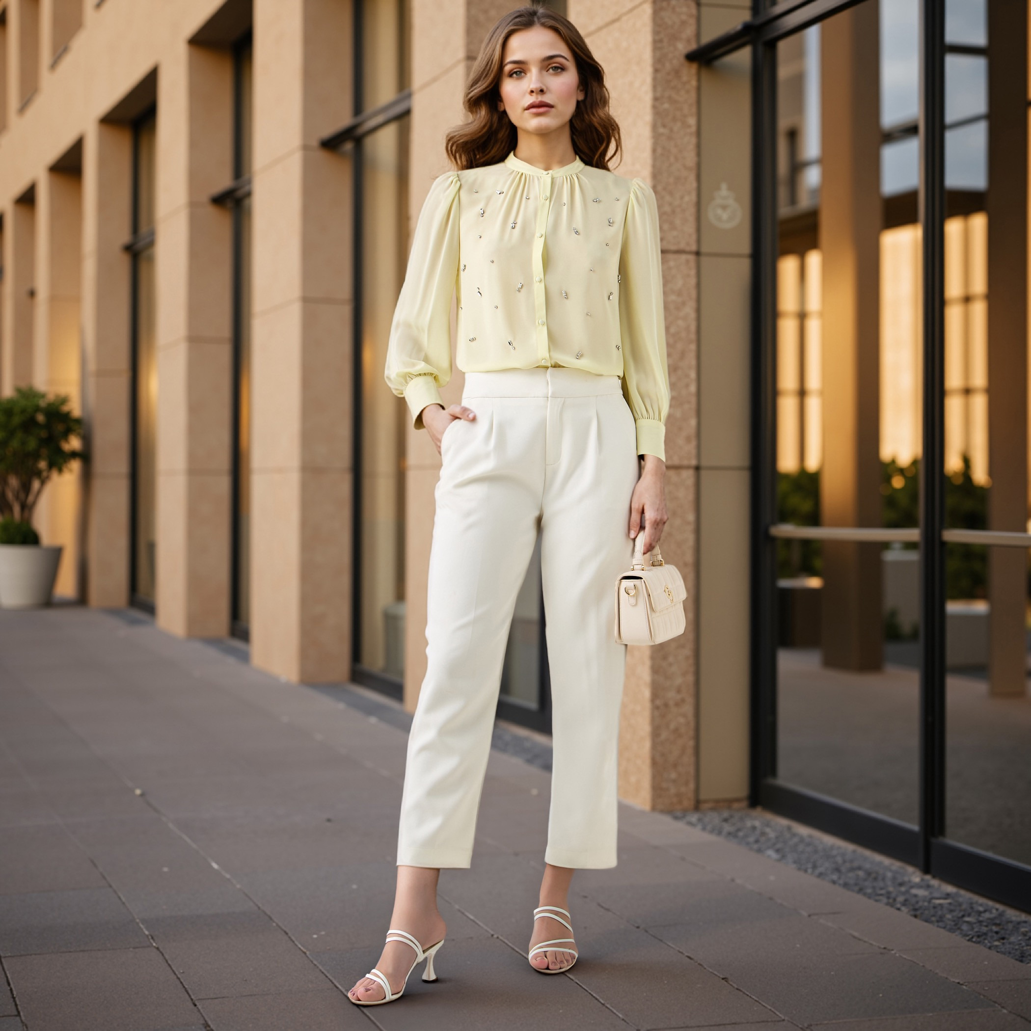 Embellished Top with Puff Sleeves-women-clothing-shirtsandblouses-blouses-image-2