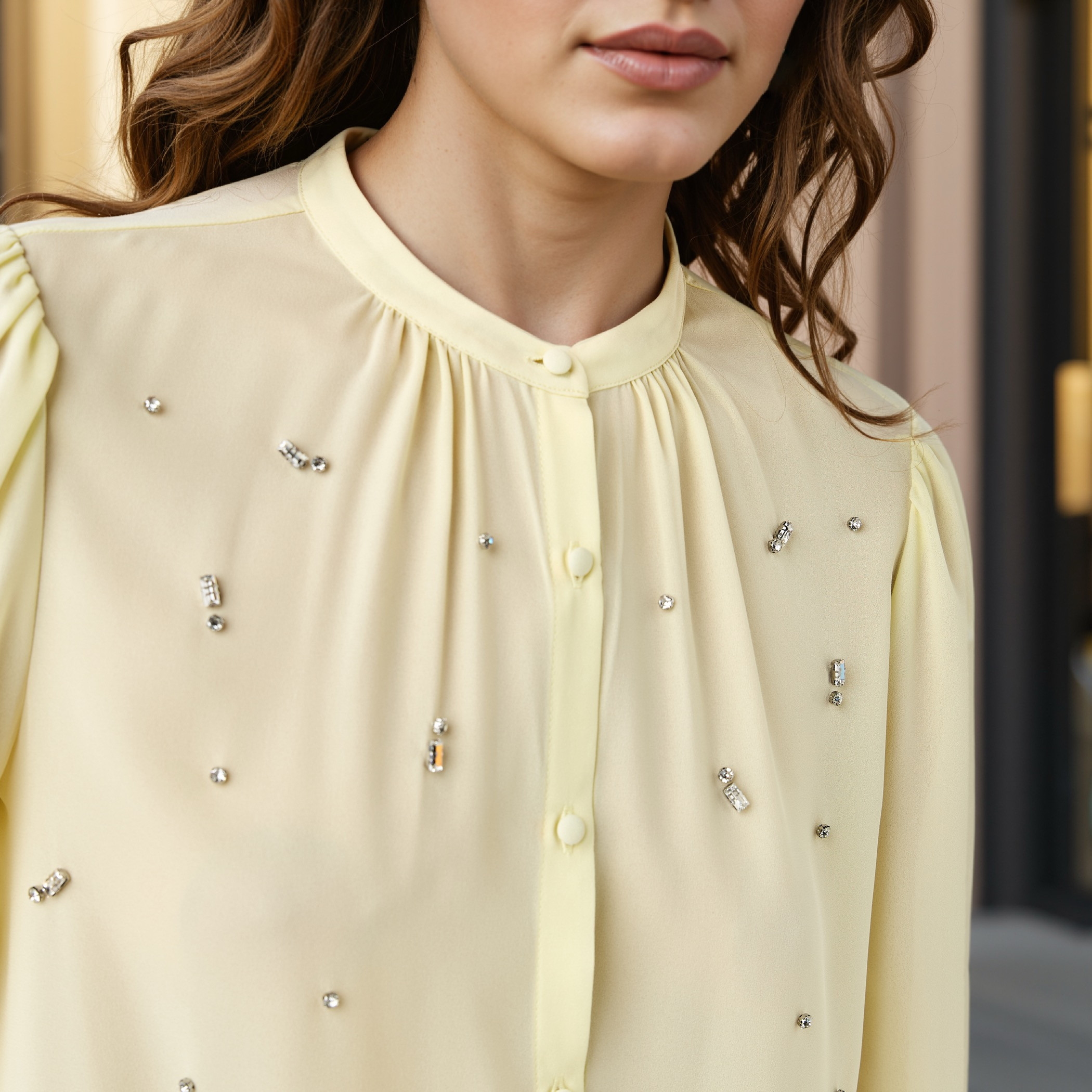 Embellished Top with Puff Sleeves-women-clothing-shirtsandblouses-blouses-image-4