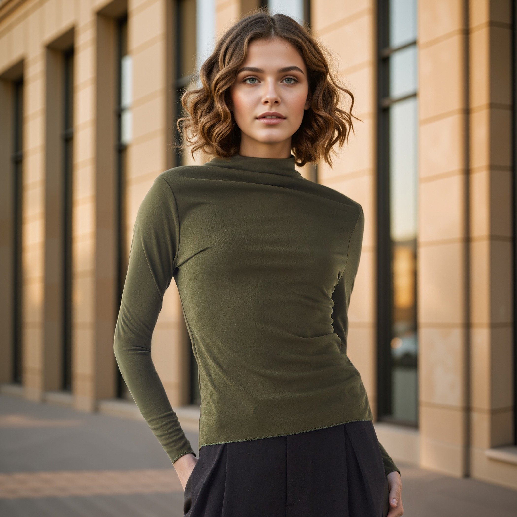 Iconic Cowl Back Top with Long Sleeves-women-clothing-shirtsandblouses-blouses-image-3