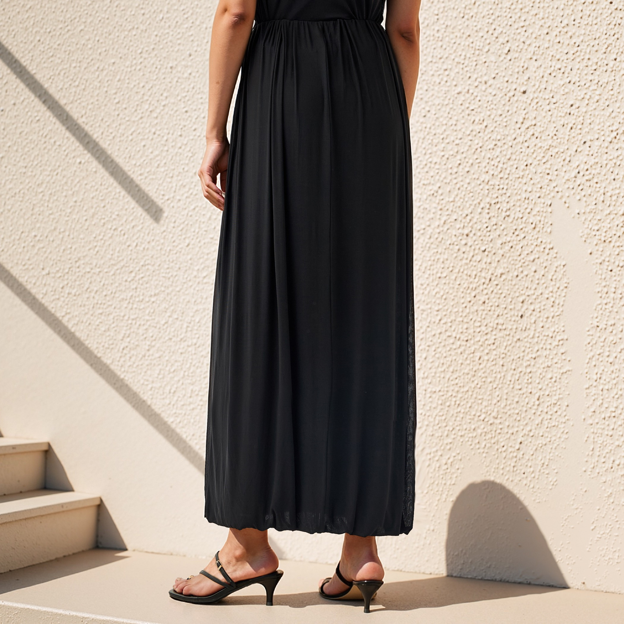 Iconic Balloon Hem Maxii Skirt with Elasticated Waistband-women-clothing-bottoms-skirts-image-3