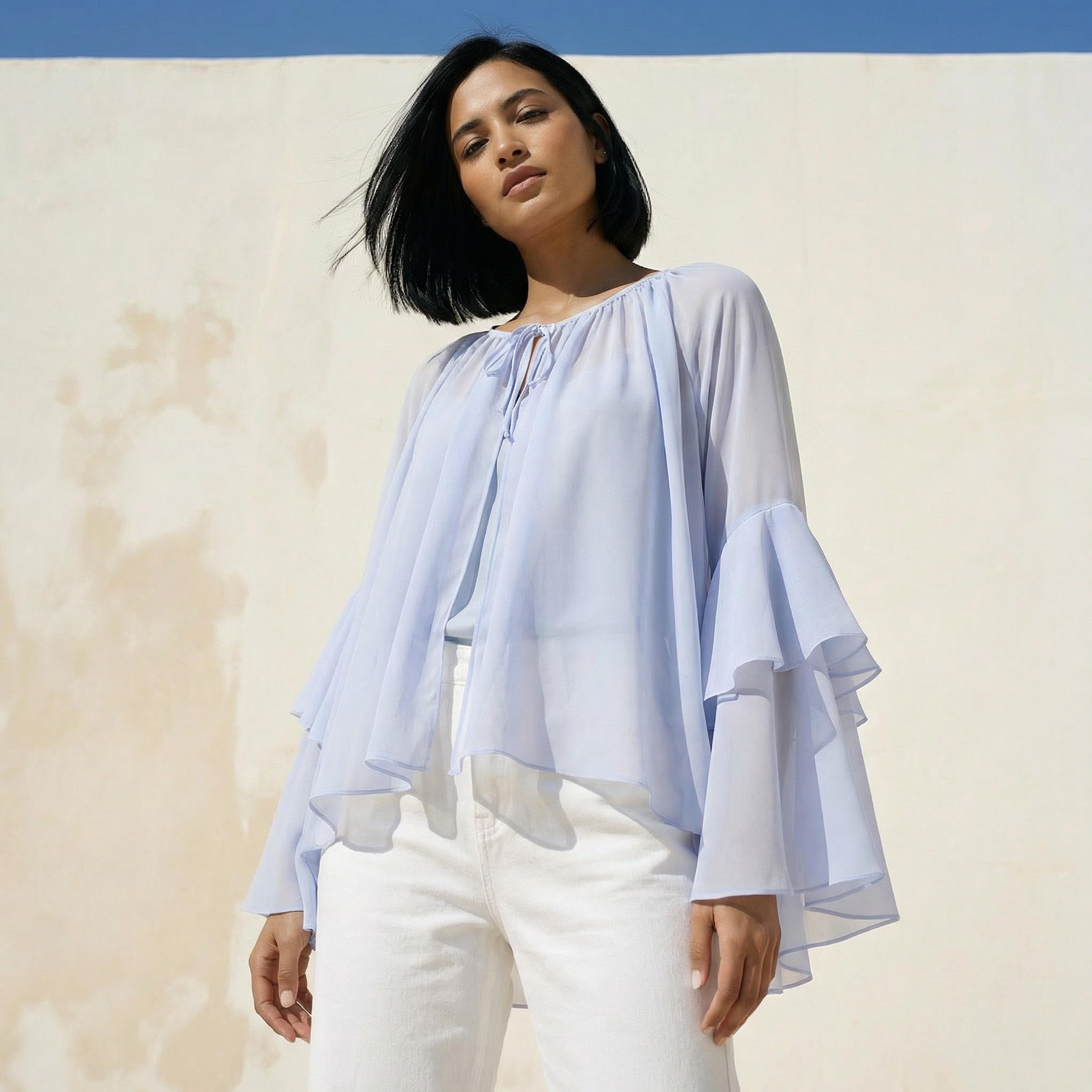 Iconic Ruffle Cape Kimono Top with Tie-Up Detail-women-clothing-shirtsandblouses-blouses-image-1
