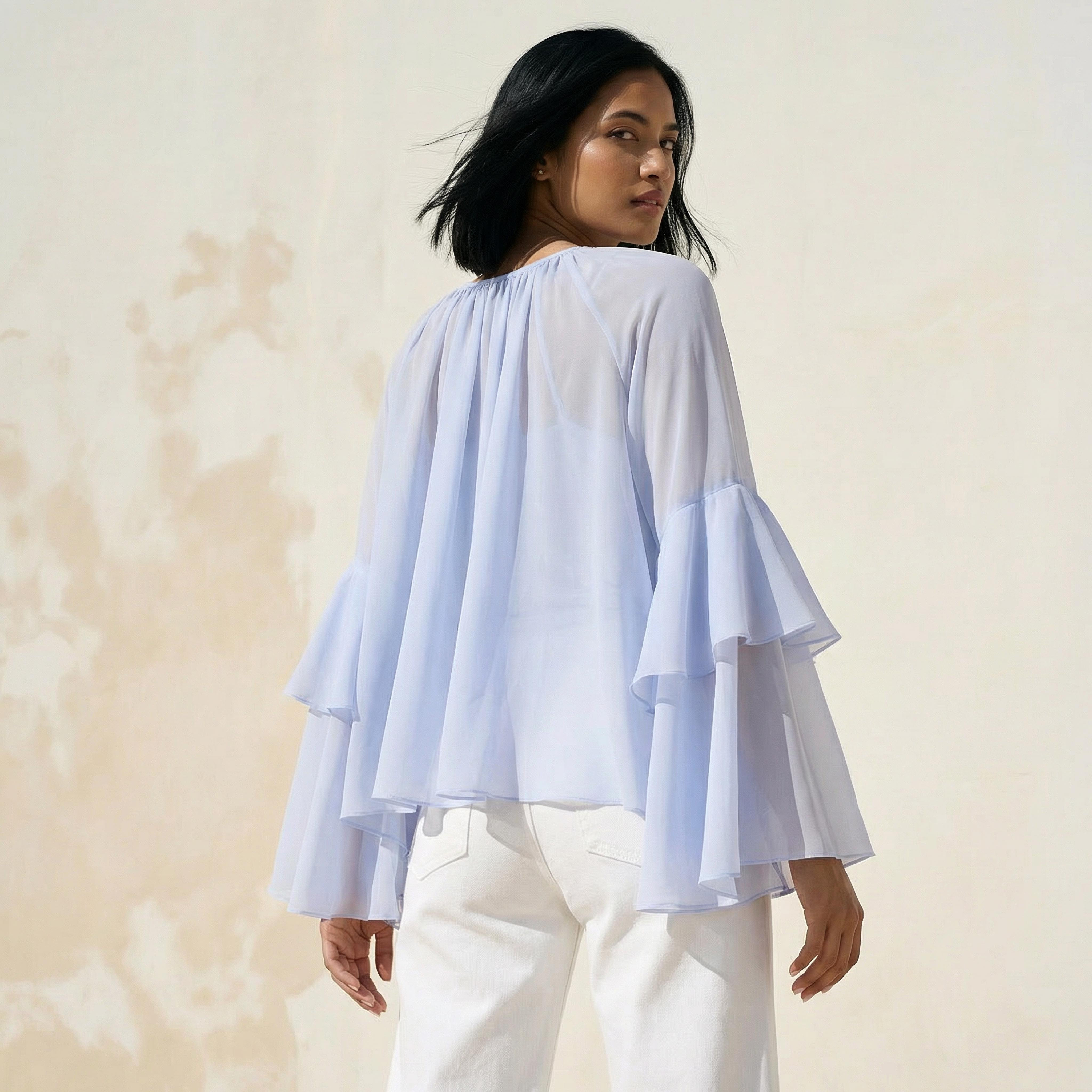 Iconic Ruffle Cape Kimono Top with Tie-Up Detail-women-clothing-shirtsandblouses-blouses-image-4
