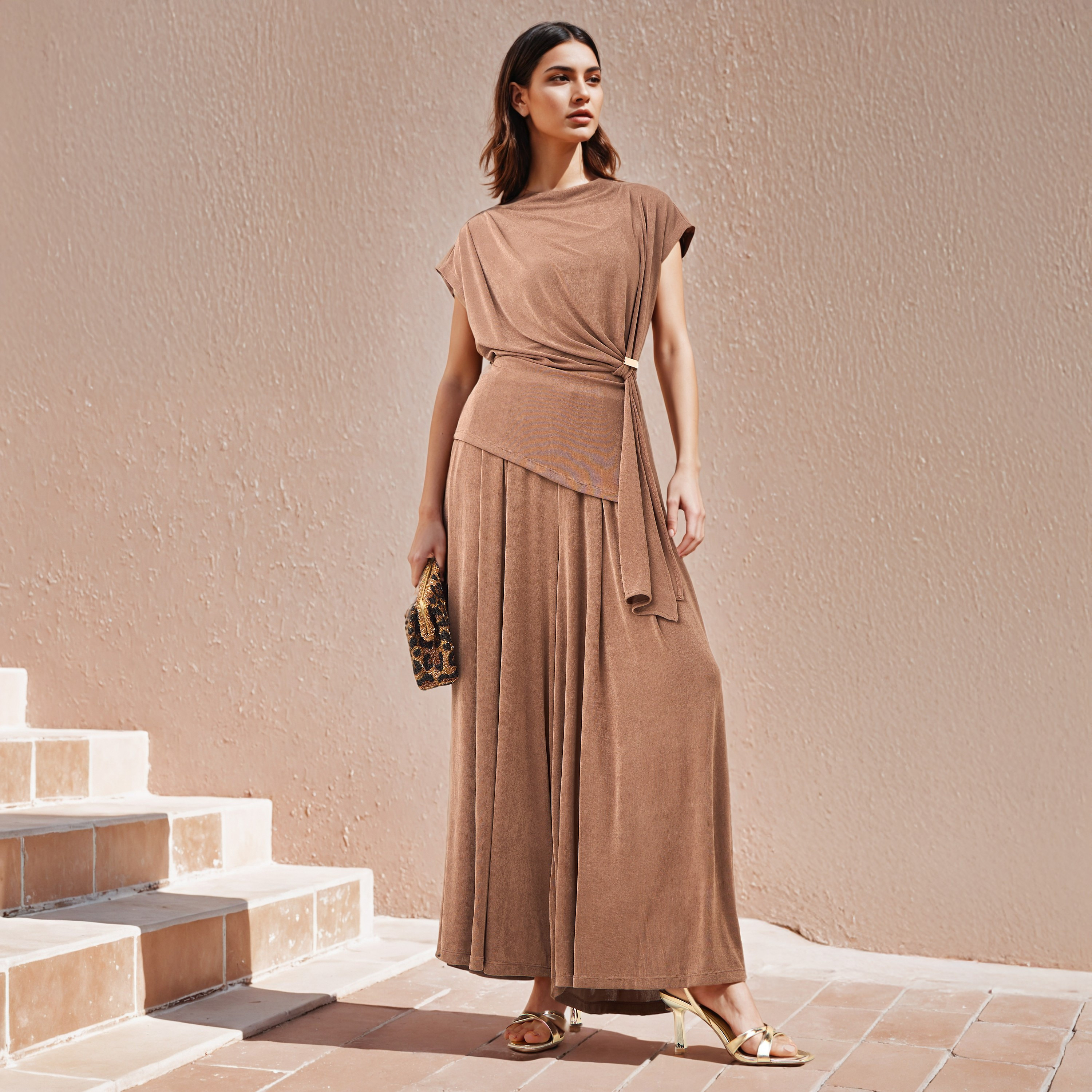 Iconic Draped Top with Clasp Accent-women-clothing-shirtsandblouses-blouses-image-2