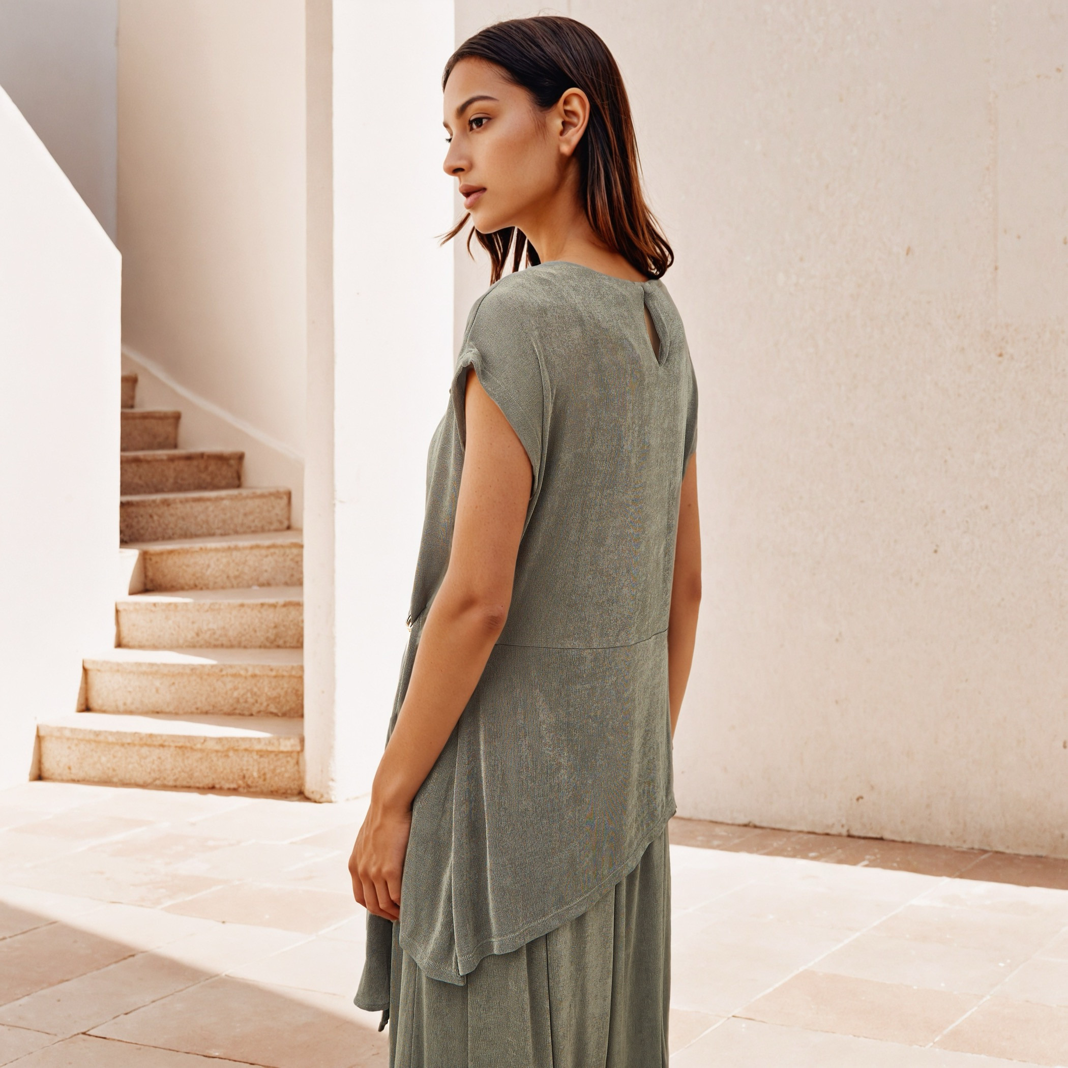 Iconic Draped Top with Clasp Accent-women-clothing-shirtsandblouses-blouses-image-3