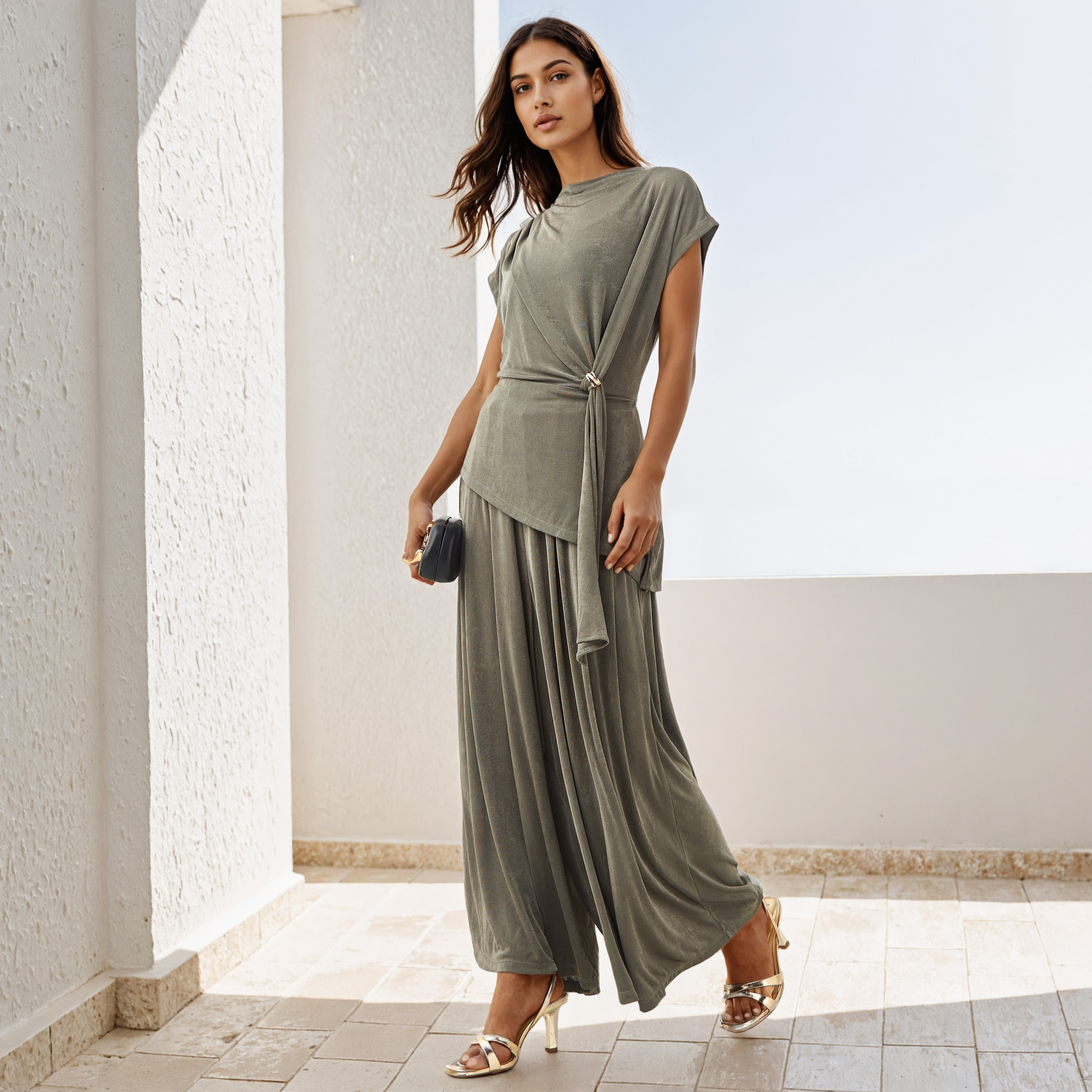 Iconic Draped Relaxed Fit Flexi Waist Pants-women-clothing-trousers-image-2
