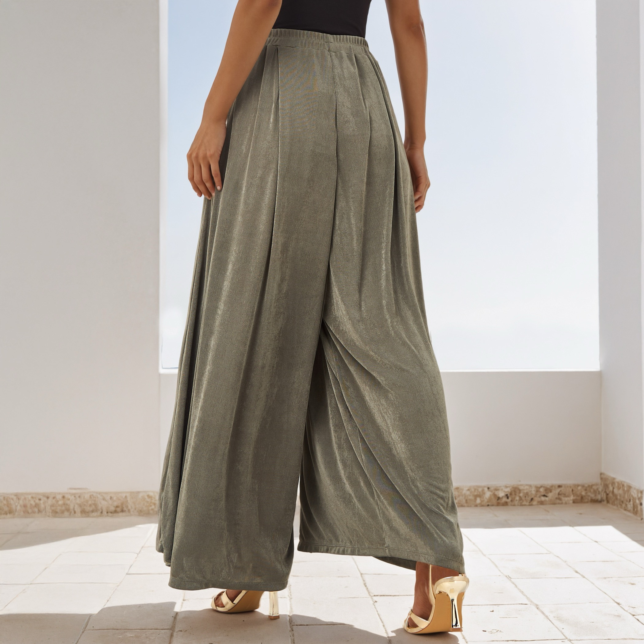 Iconic Draped Relaxed Fit Flexi Waist Pants-women-clothing-trousers-image-3
