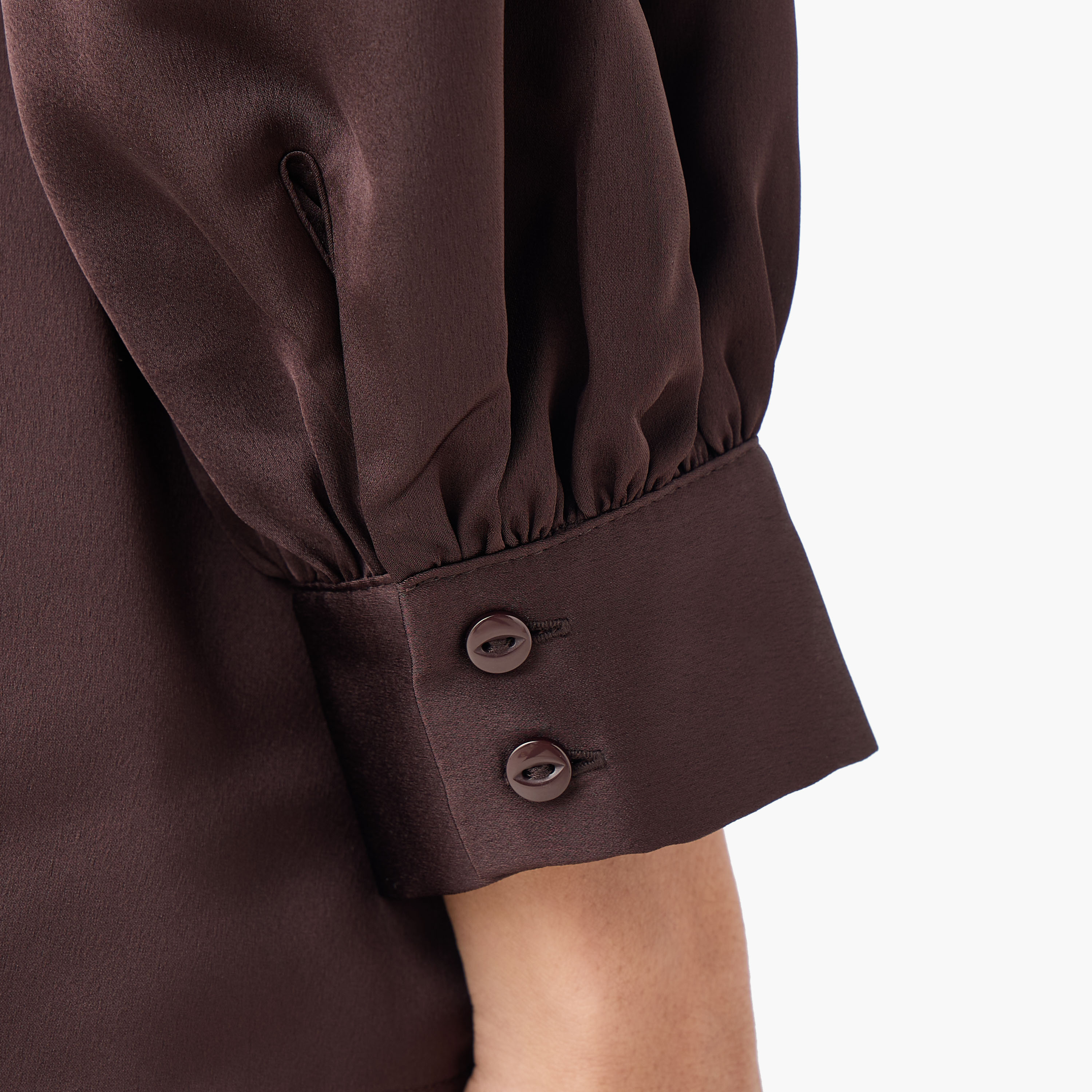 بلوزة ملفوفة بياقة حرف V وأكمام طويلة مع تفاصيل رباط من آيكونيك-women-clothing-shirtsandblouses-blouses-image-5