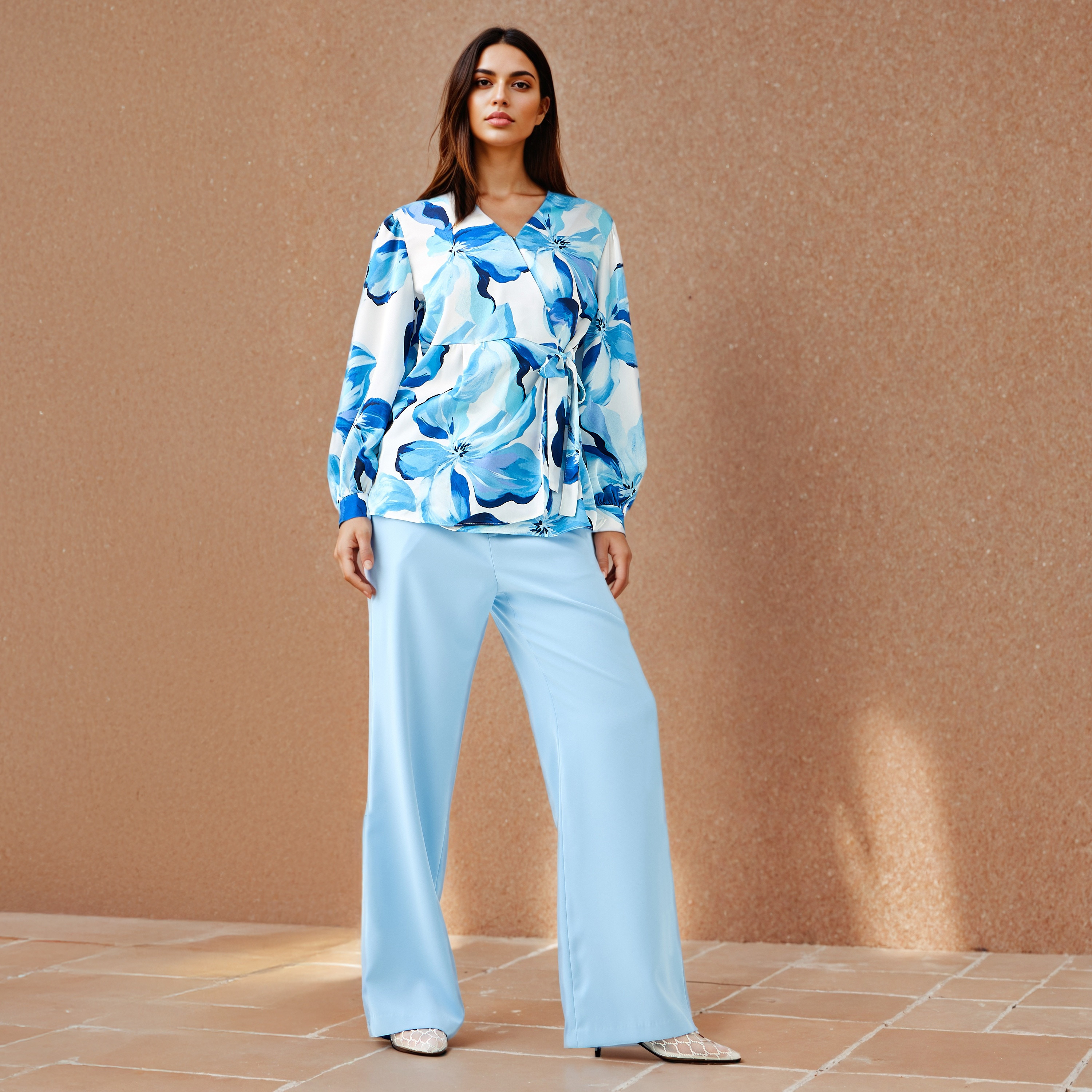 Iconic Relaxed Fit Floral Print Wrap Top-women-clothing-shirtsandblouses-blouses-image-2