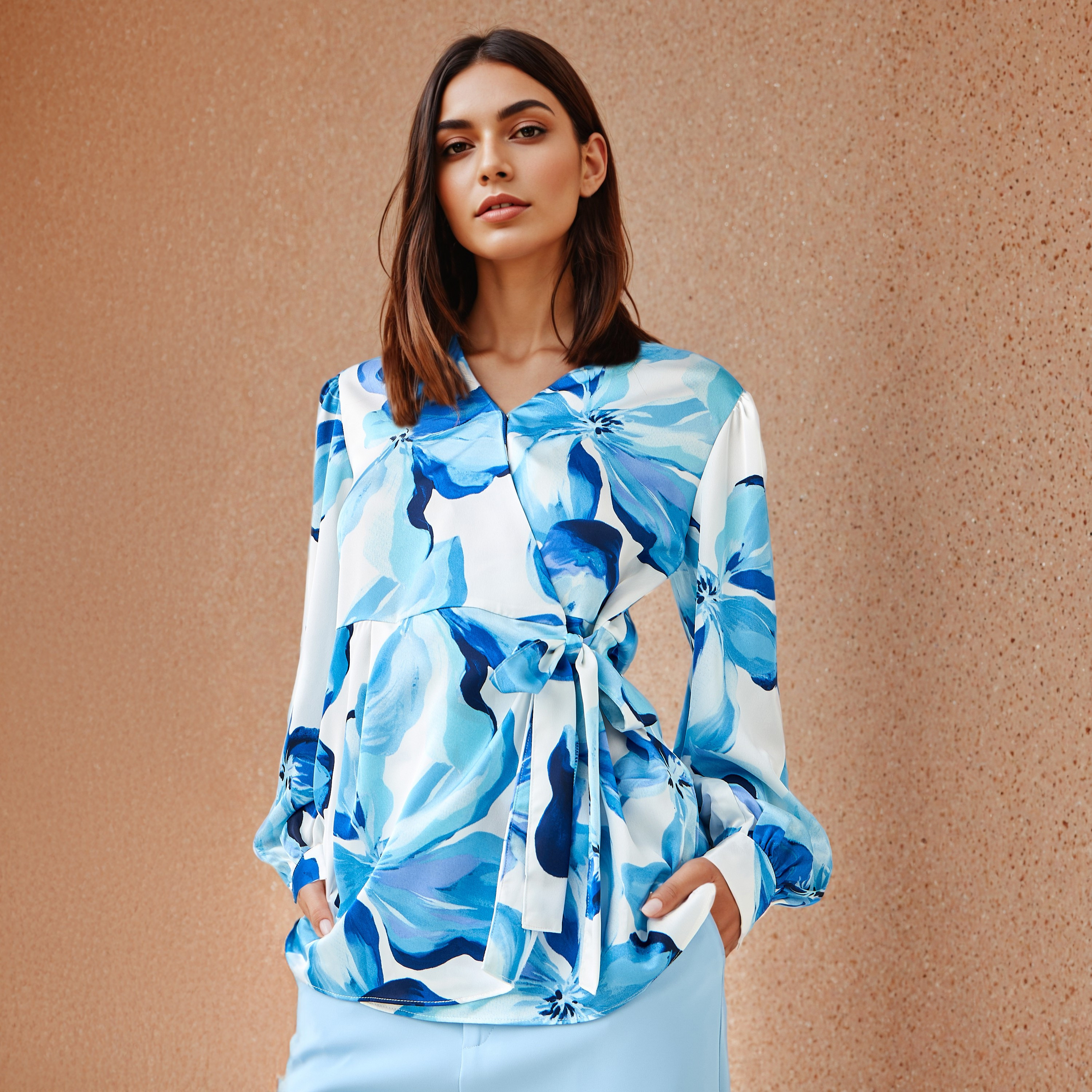 Iconic Relaxed Fit Floral Print Wrap Top-women-clothing-shirtsandblouses-blouses-image-5