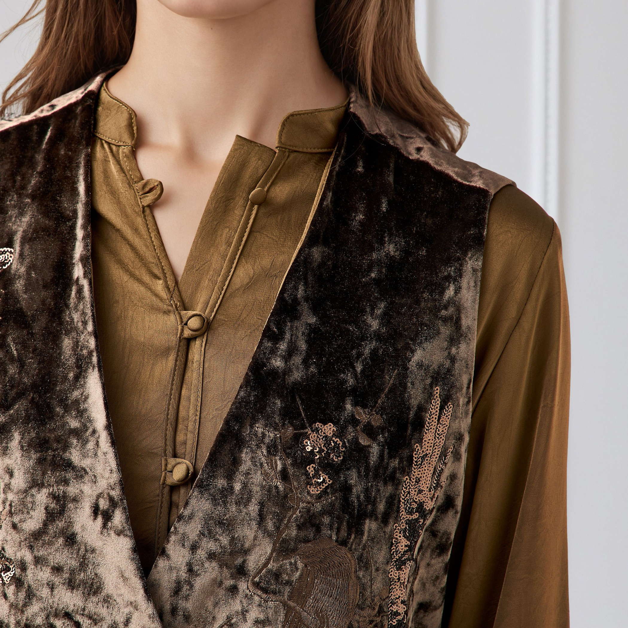 Iconic Regular Fit Shirt with Velvet Coat Sequin Embroidered-women-clothing-shirtsandblouses-shirts-image-6