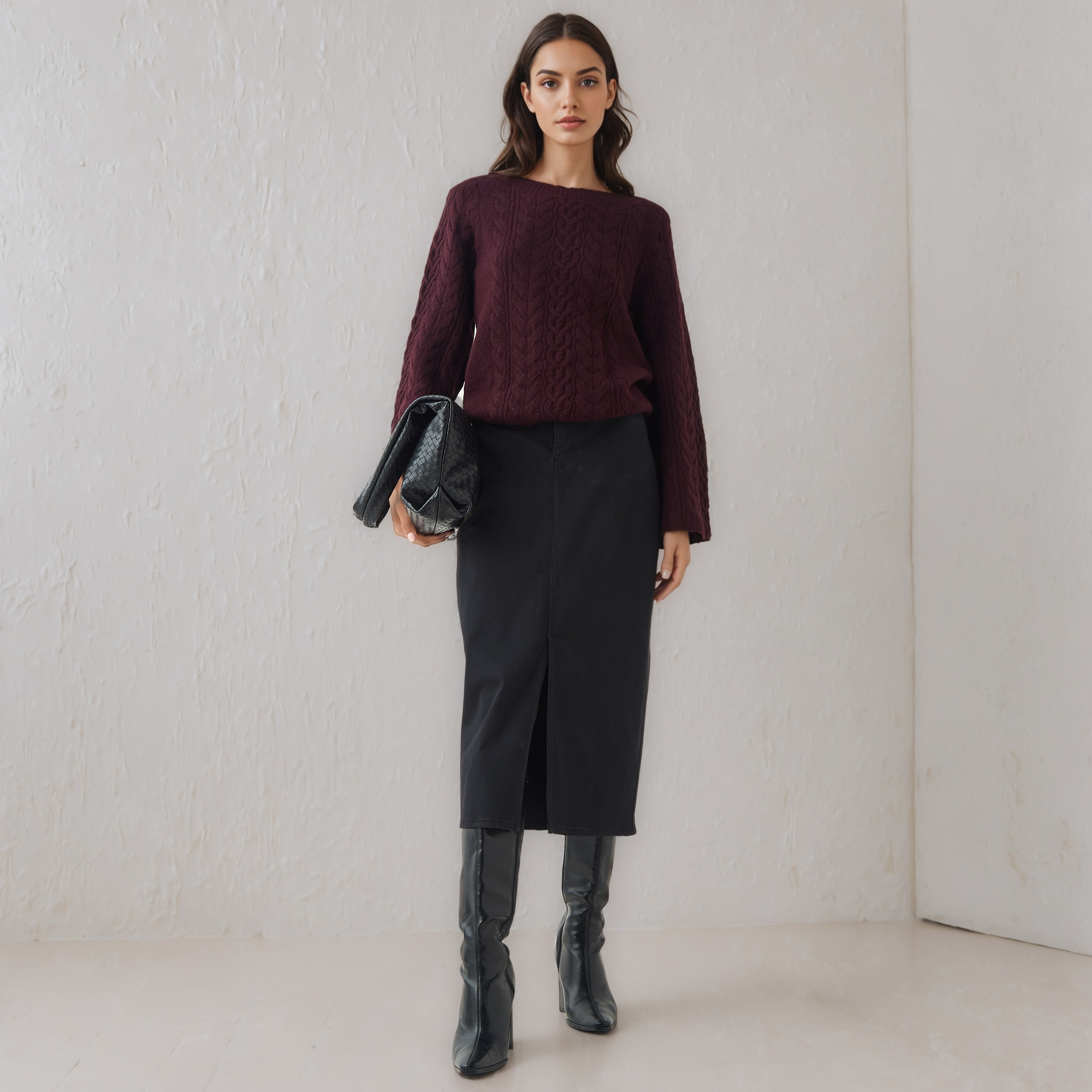 Iconic Regular Fit Cable Knit Crew Neck Sweater-women-clothing-cardigansandjumpers-jumpers-image-2