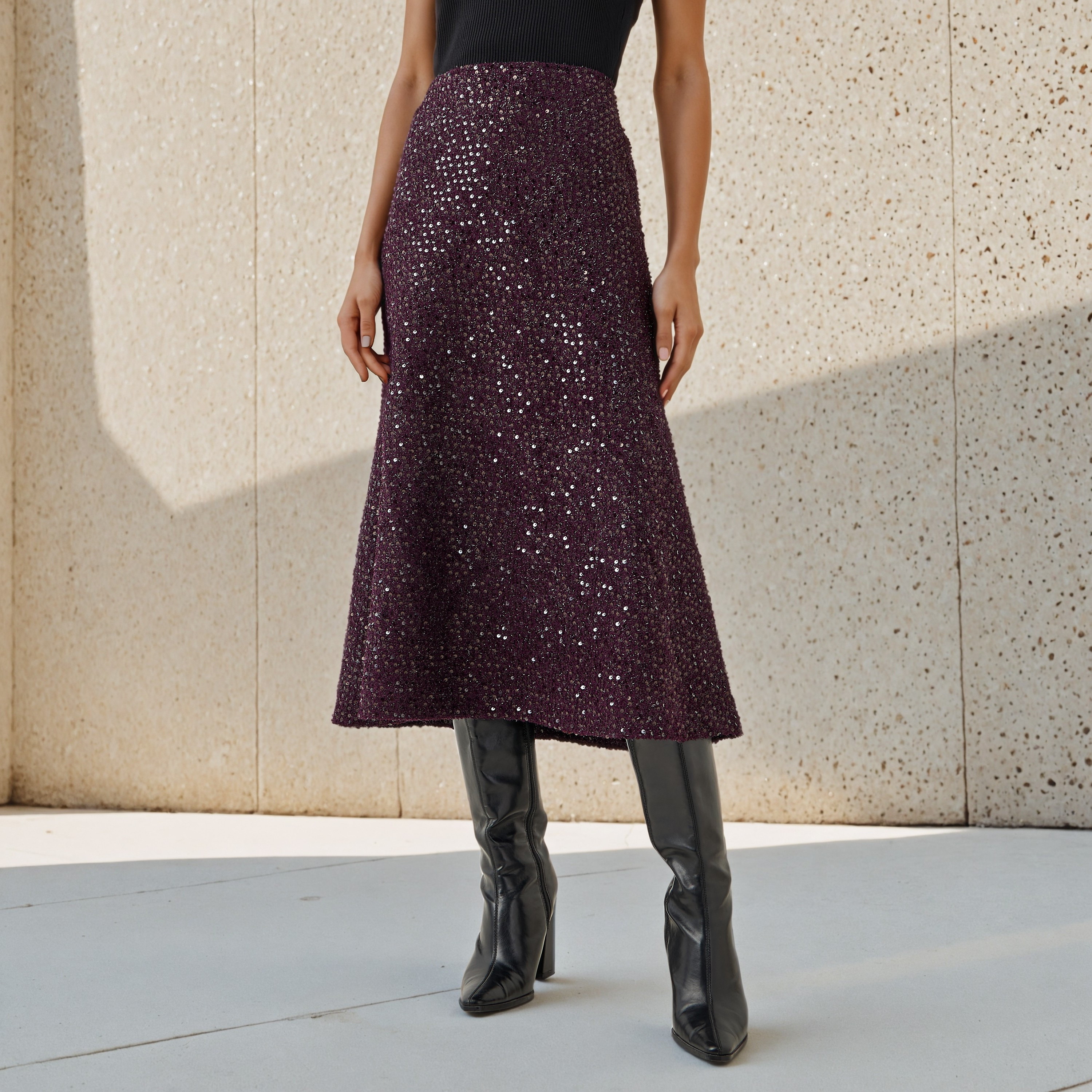 Iconic Midi Sequin Embellished Skirt-women-clothing-bottoms-skirts-image-1