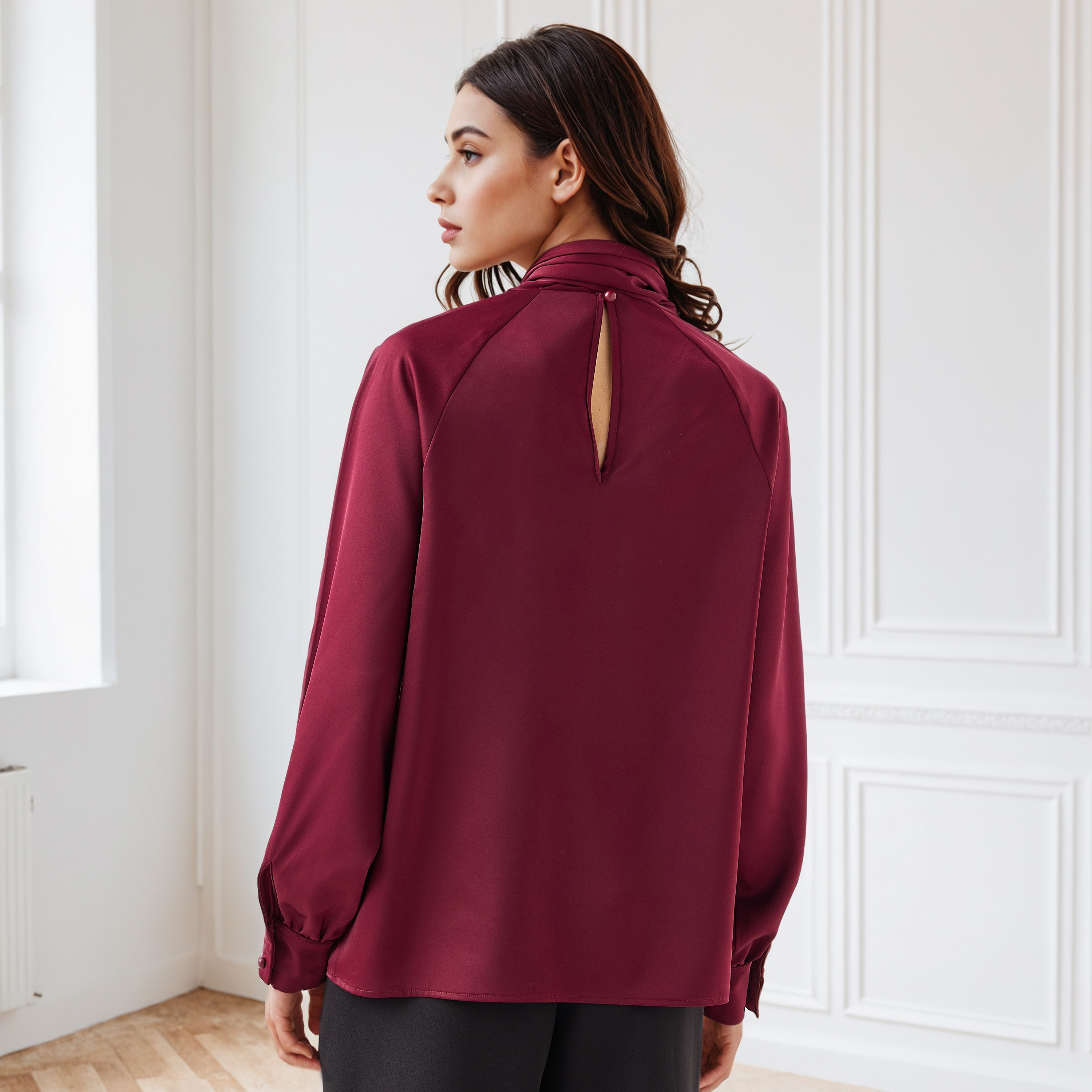 Iconic Regular Fit Pussy Bow Neck Top-women-clothing-shirtsandblouses-blouses-image-4