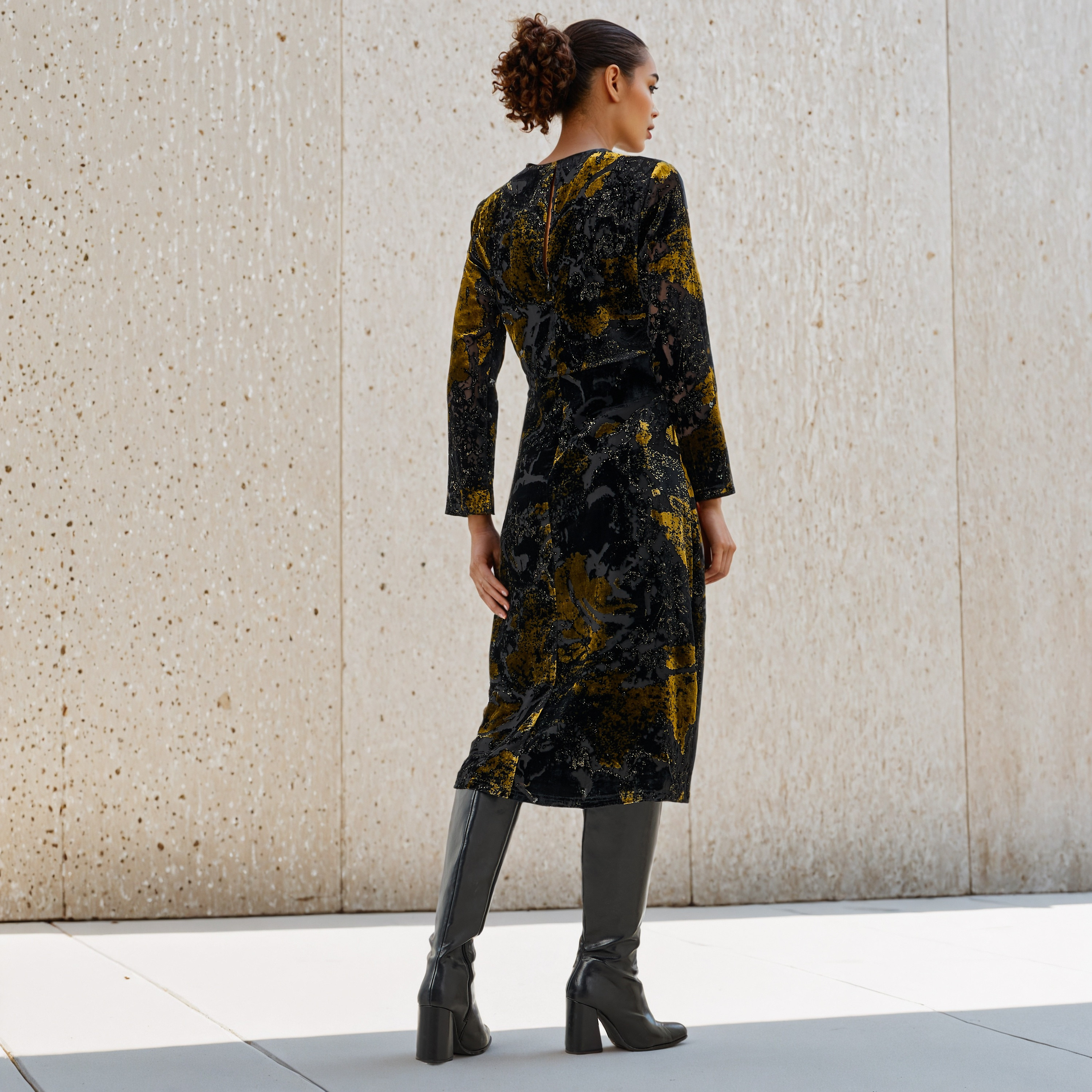 Iconic Burnout Detail Midi Dress-women-clothing-dresses-image-3