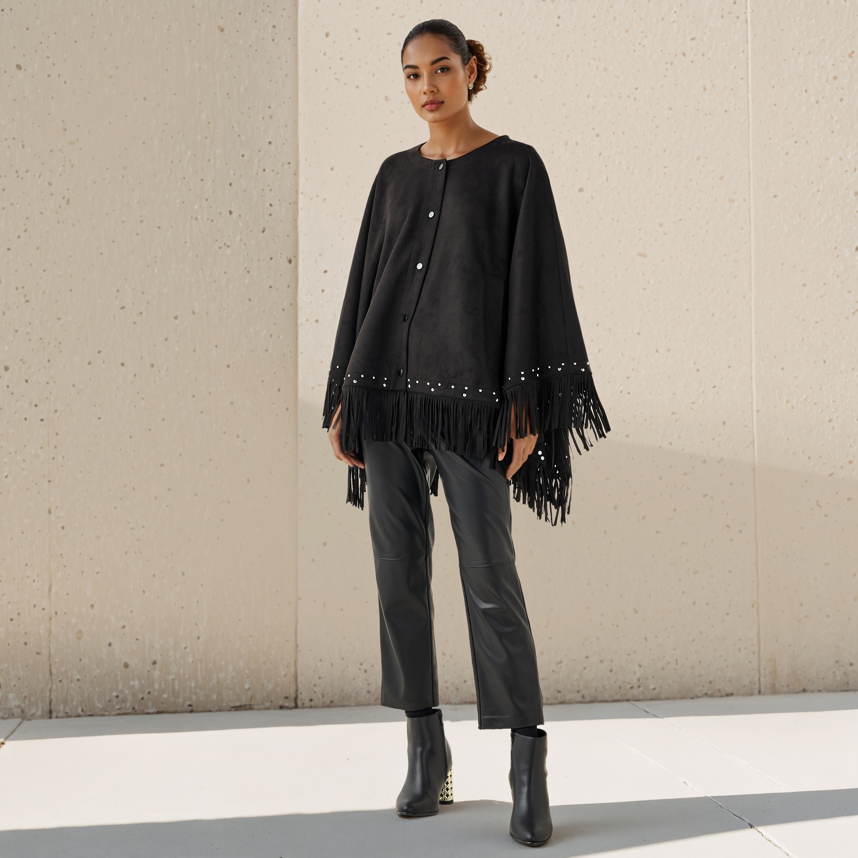 Iconic Embellished Fringed Poncho-women-winterwear-cardigansandjumpers-cardigans-image-2