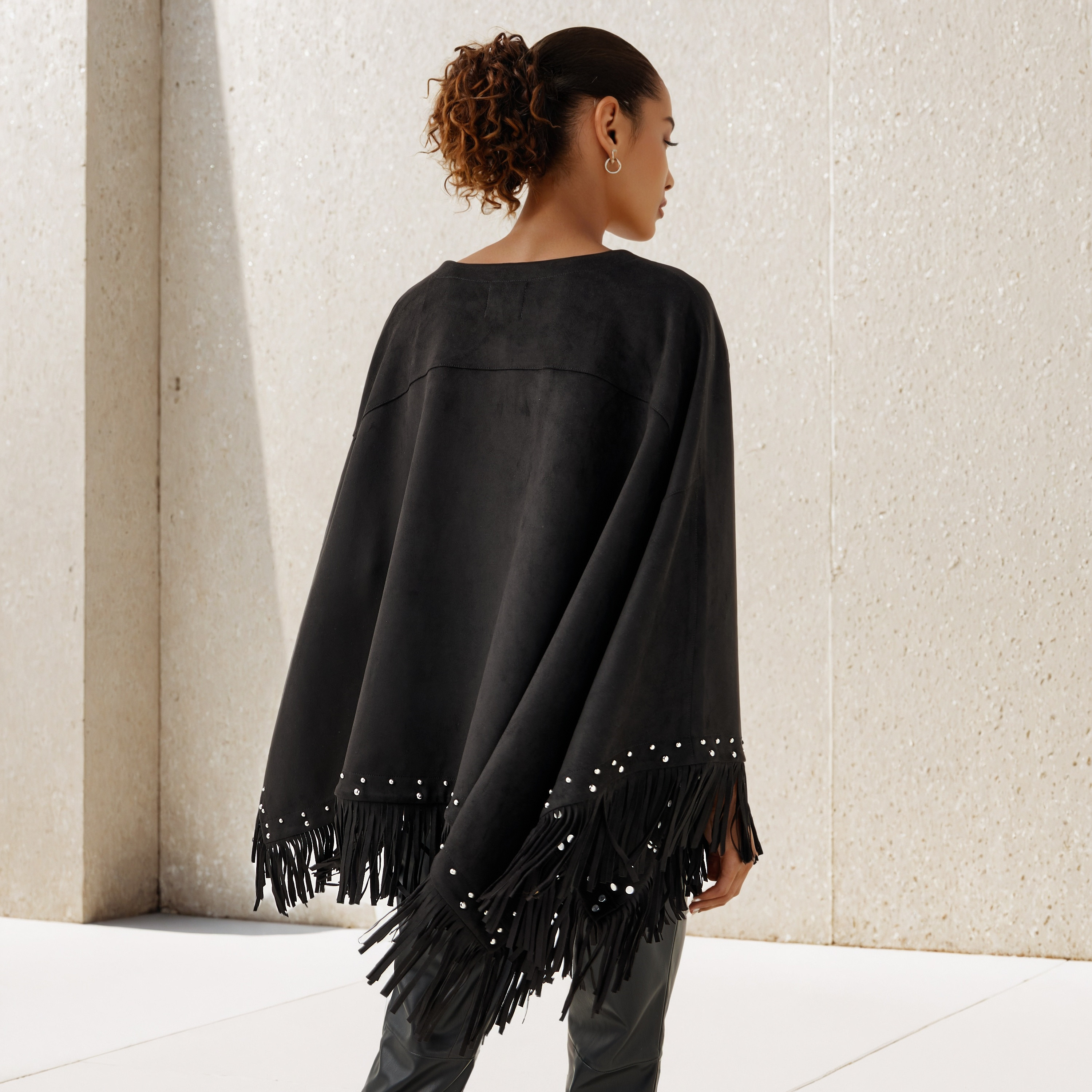 Iconic Embellished Fringed Poncho-women-winterwear-cardigansandjumpers-cardigans-image-3