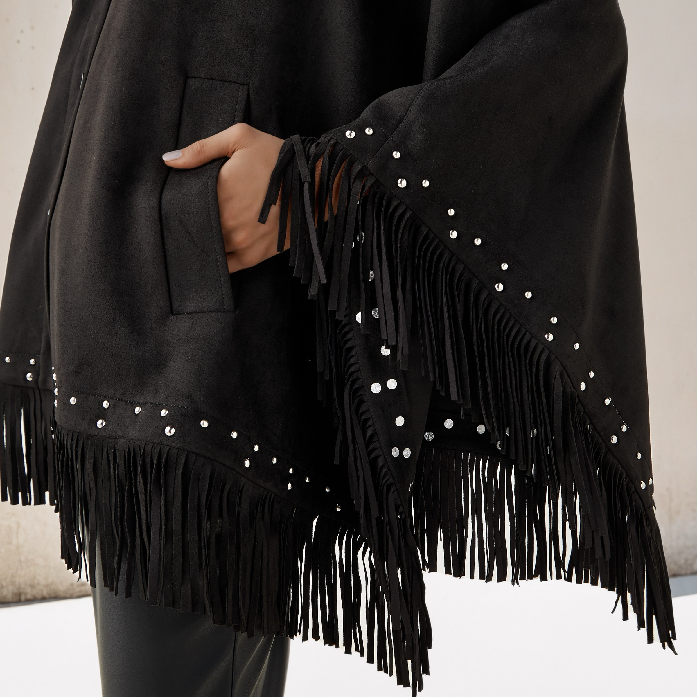 Iconic Embellished Fringed Poncho-women-winterwear-cardigansandjumpers-cardigans-image-4