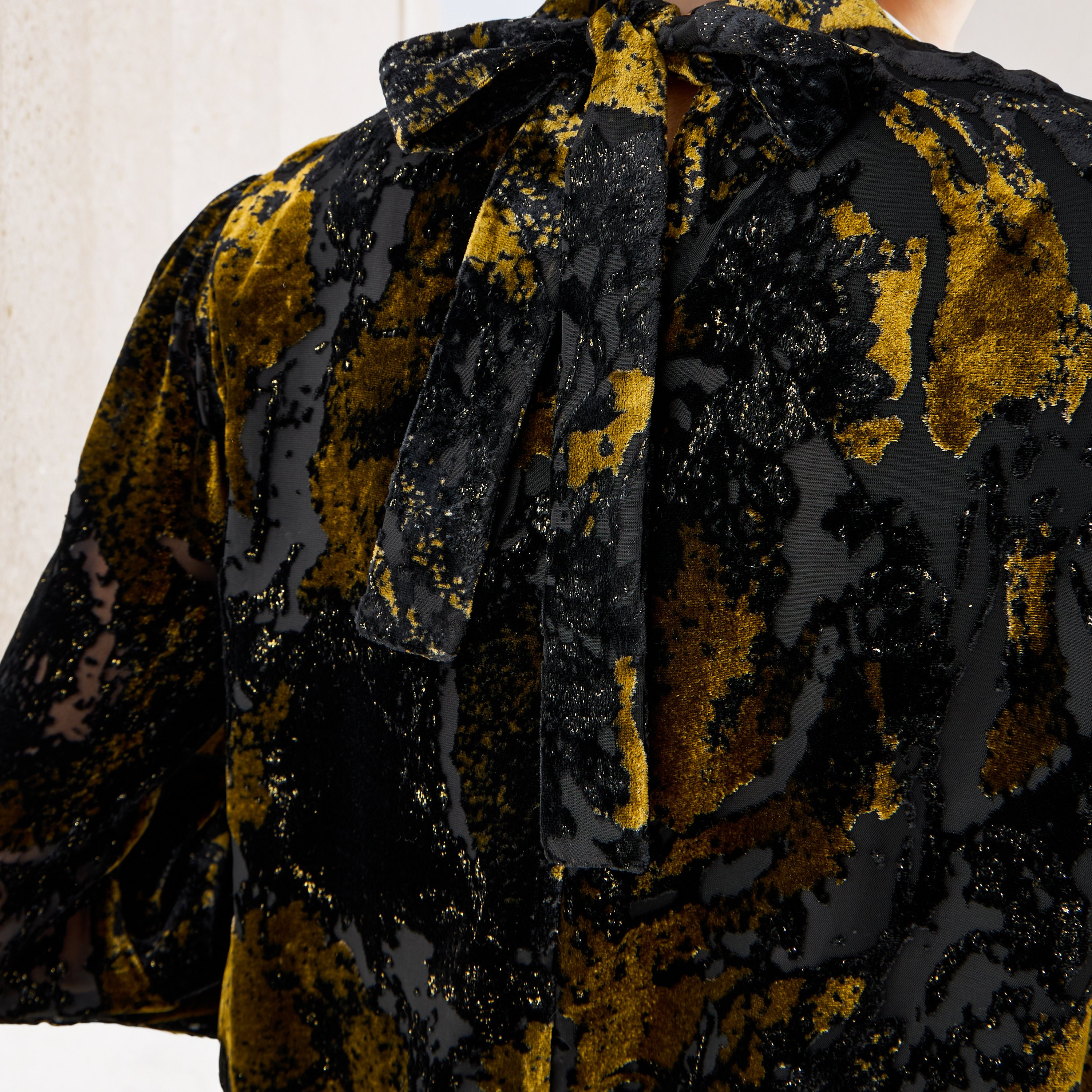 Iconic Burnout Detail Top with Keyhole Neck-women-clothing-shirtsandblouses-blouses-image-4