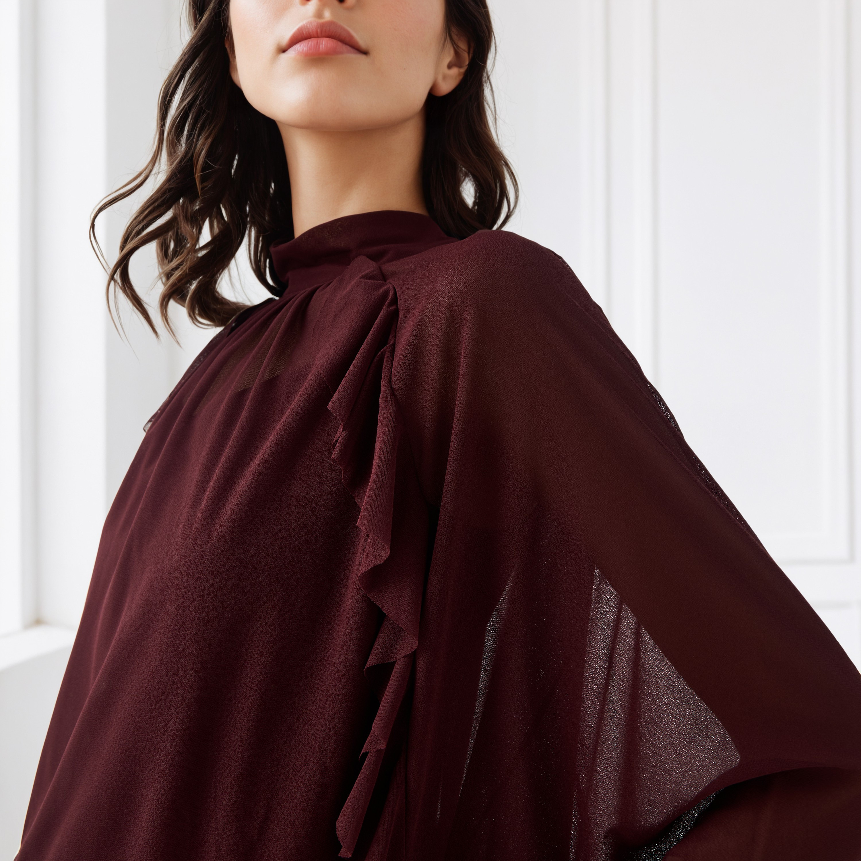 Iconic Ruffle Accent Cape Top-women-clothing-shirtsandblouses-blouses-image-4