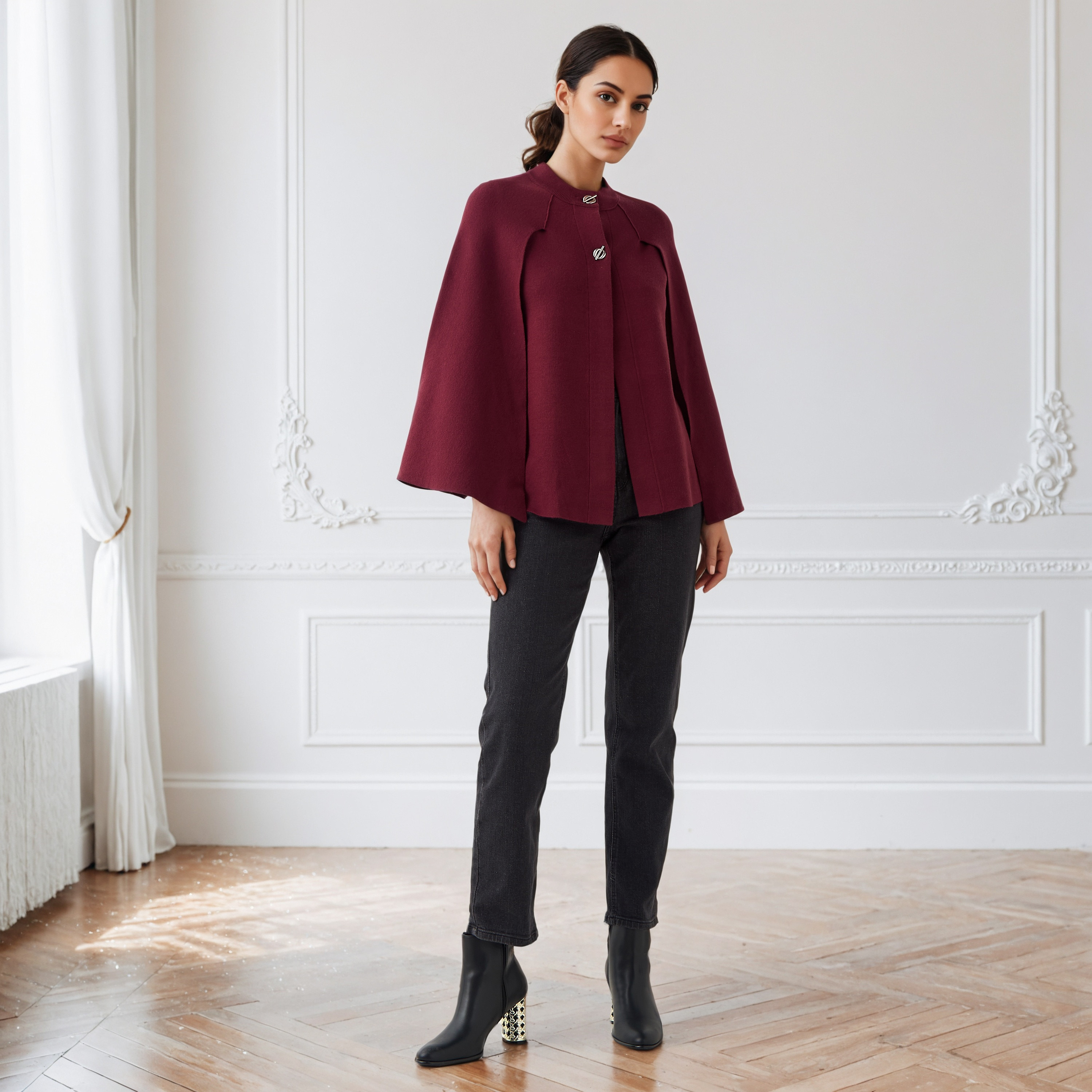 Iconic Relaxed Fit Cape Top-women-winterwear-cardigansandjumpers-cardigans-image-2