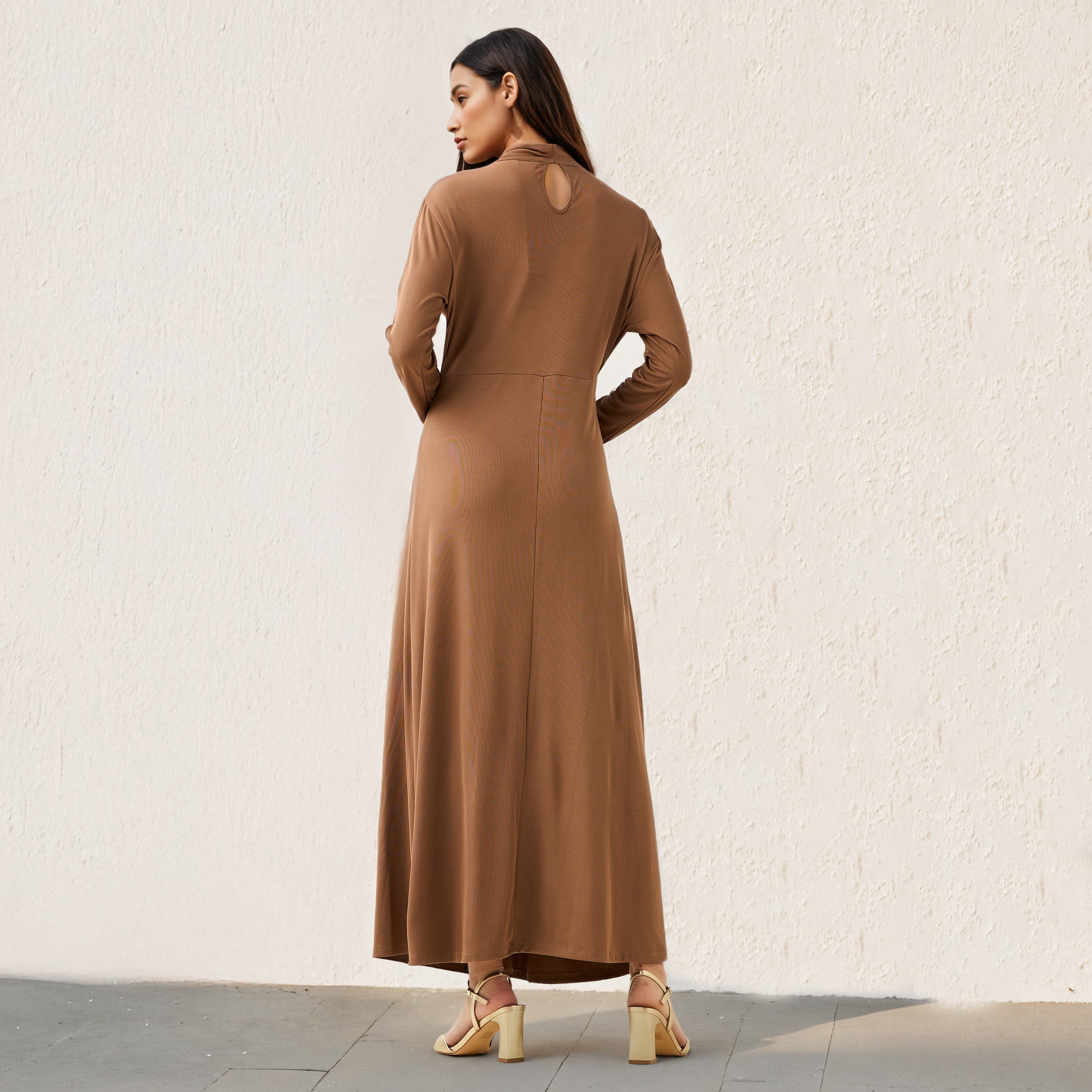 Iconic High Neck Draped Dress-women-clothing-dresses-image-3