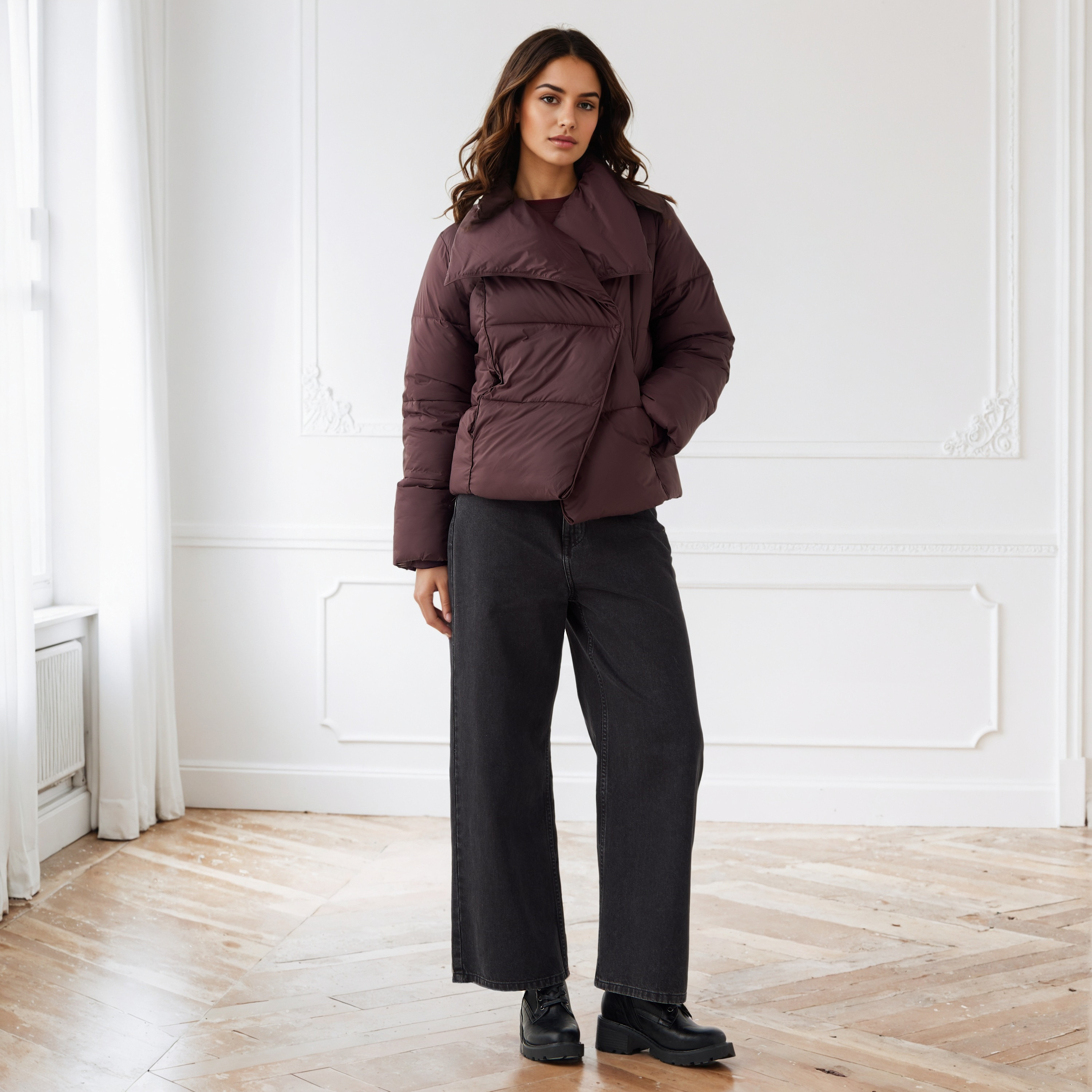 Iconic Quilted Puffer Jacket with Pockets-women-winterwear-coatsandjackets-jackets-image-2