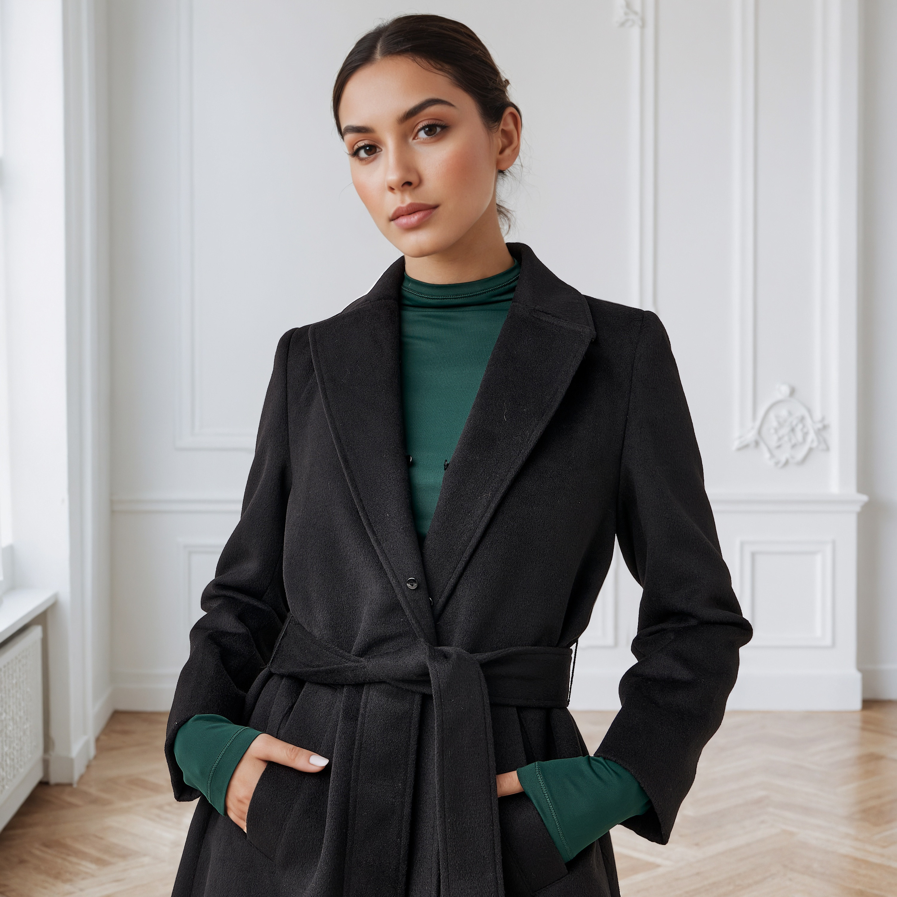 معطف ترنش عادي بياقة فرو صناعي قابلة للإزالة من آيكونيك-women-winterwear-coatsandjackets-coats-image-12