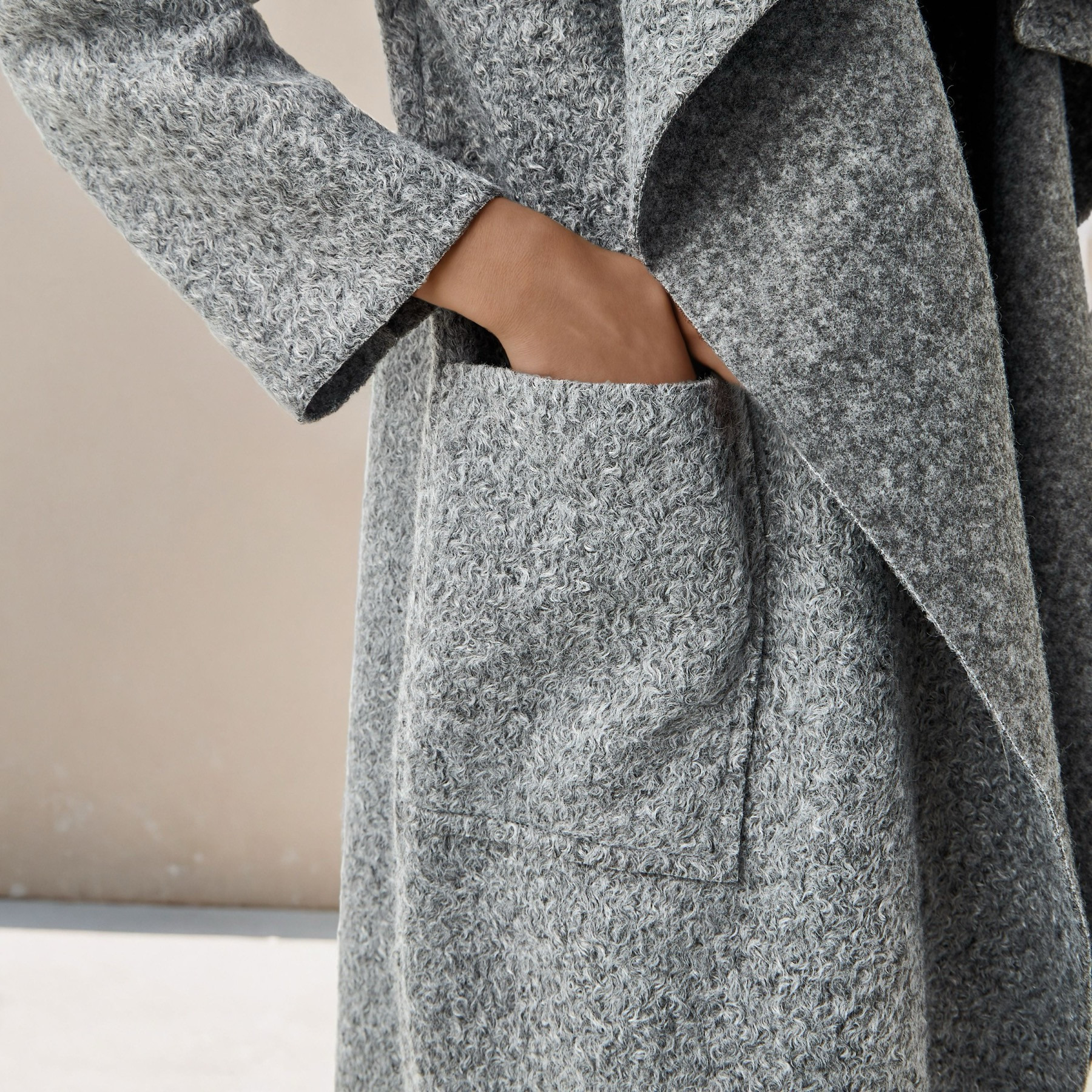 Iconic Knee Length Polyester Waterfall Collar Trench Coat-women-clothing-coatsandjackets-coats-image-4