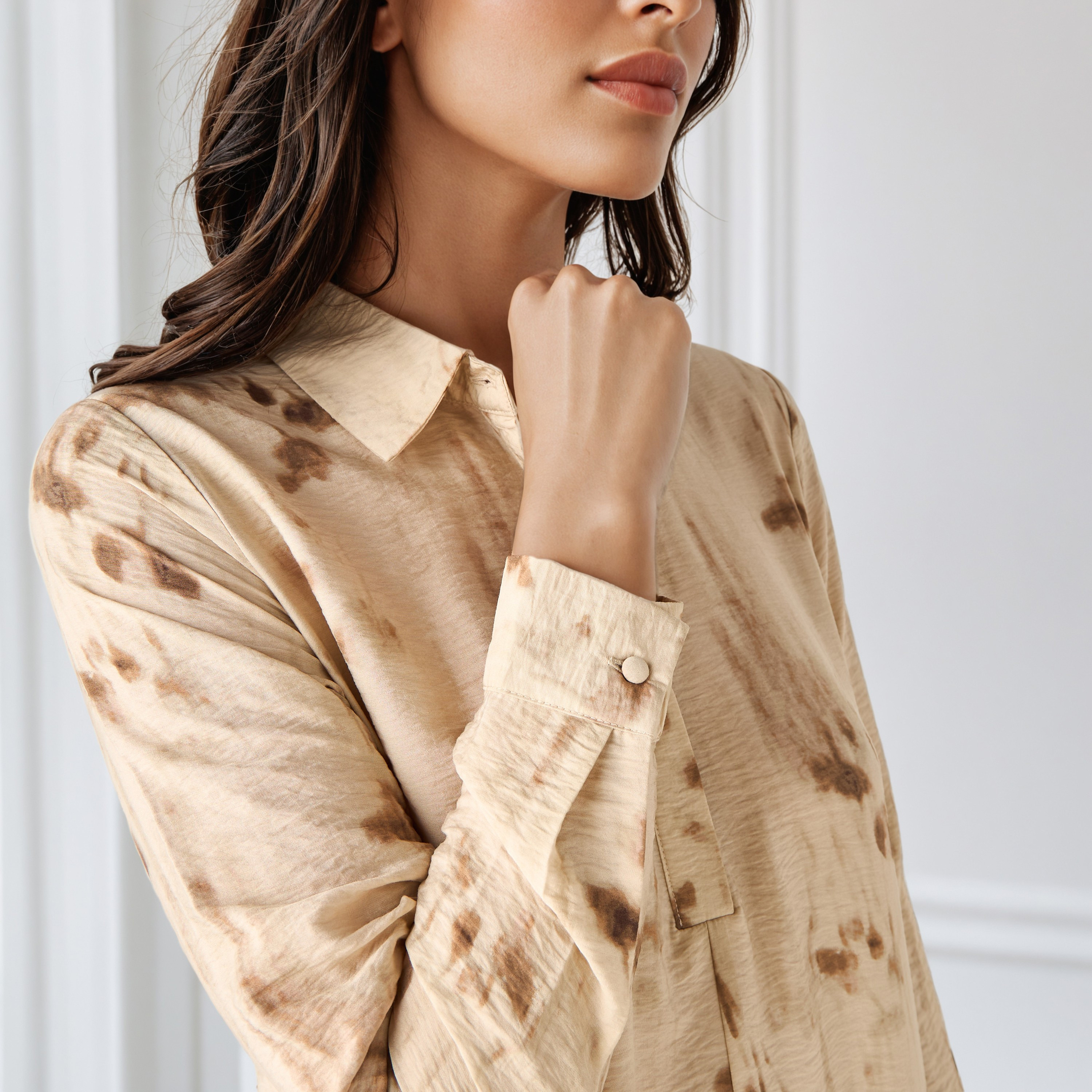 Iconic Printed Collared Trapeze Dress-women-clothing-dresses-image-5