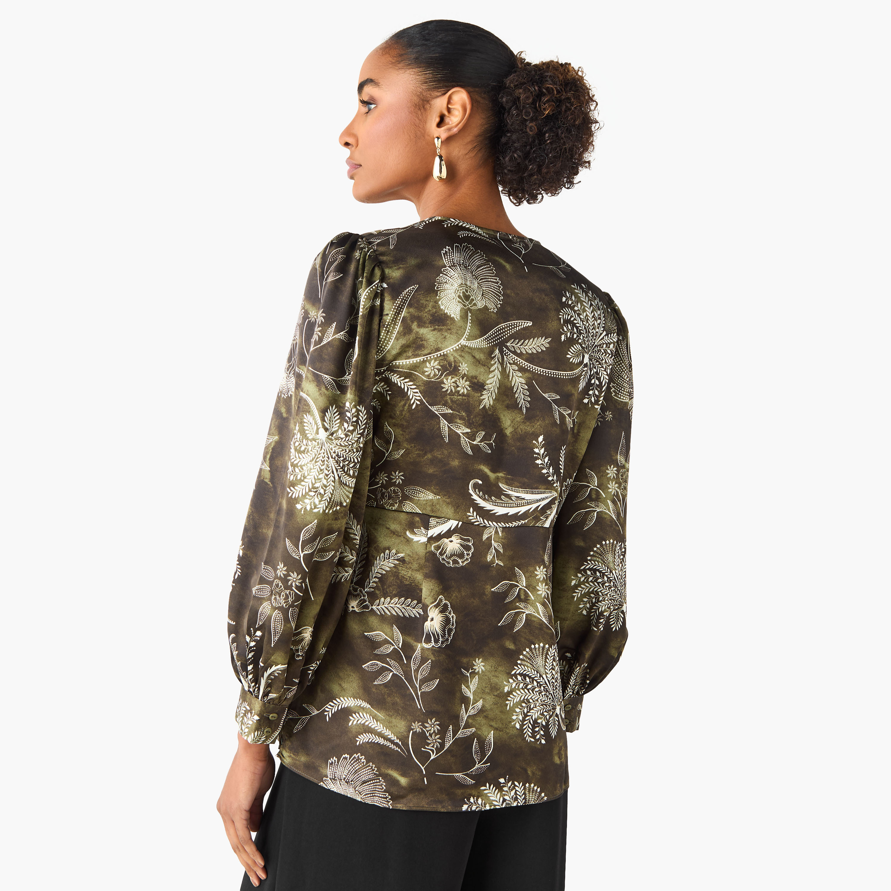 Iconic Relaxed Fit Polyester Wrap Top with Tie-Ups-women-clothing-shirtsandblouses-blouses-image-4