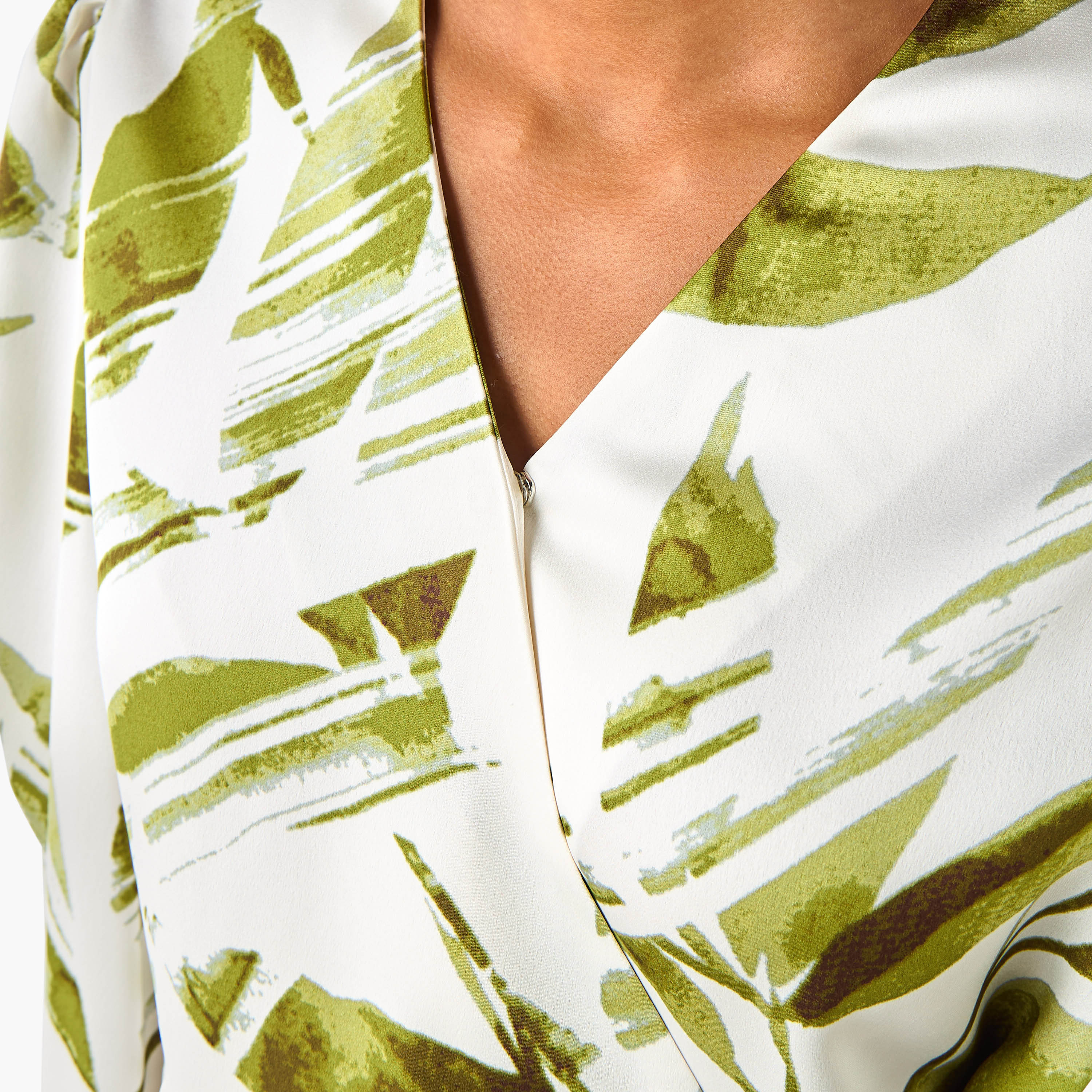 Iconic Relaxed Fit Polyester Wrap Top with Tie-Ups-women-clothing-shirtsandblouses-blouses-image-4